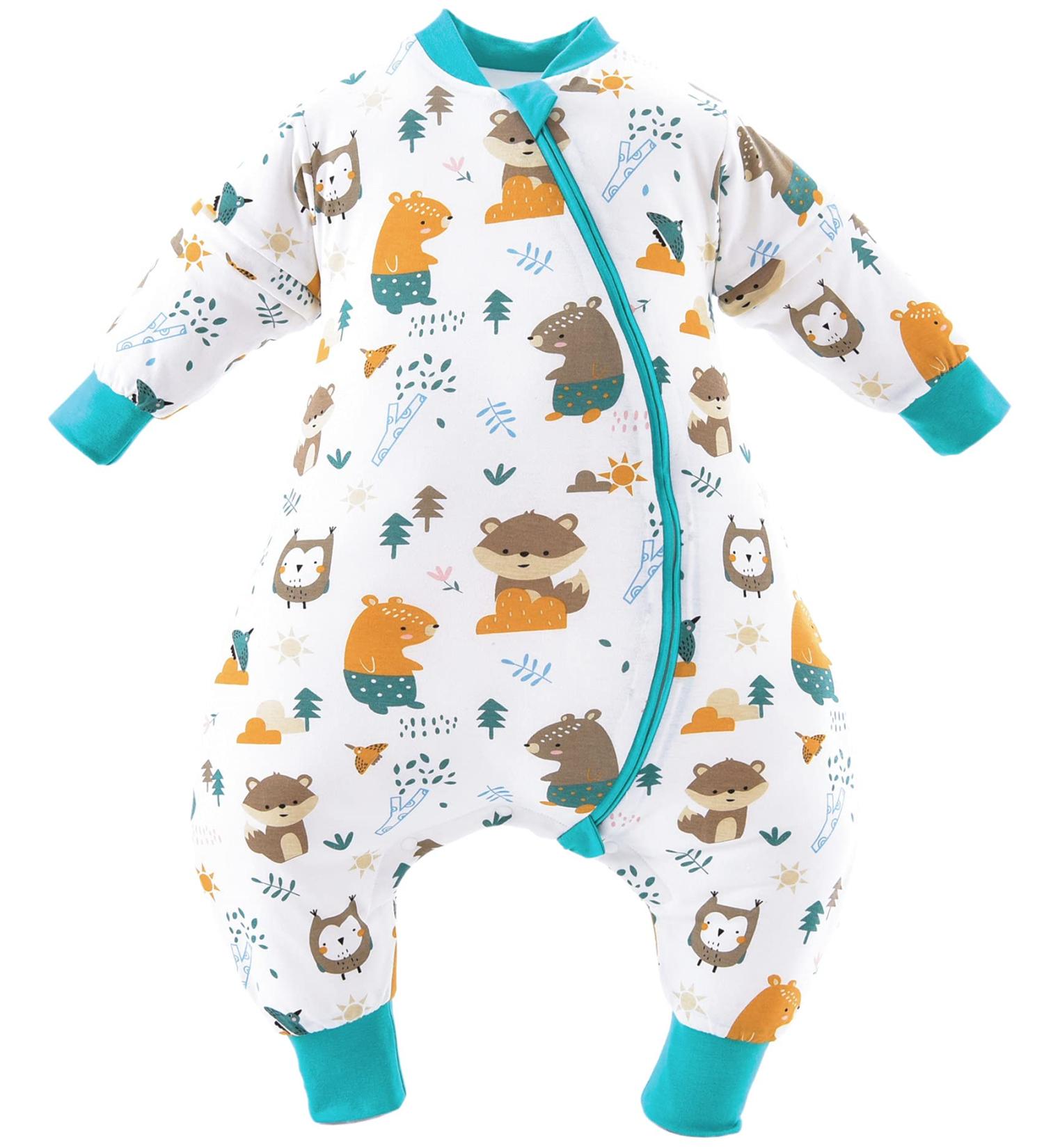 Chilsuessy Baby Sleeping Bag with Feet 2.5 Tog Winter Sack | Forest Animals Print | 4-5 Years | Anti Kick Wearable Blanket - Buy Online on GoSupps.com