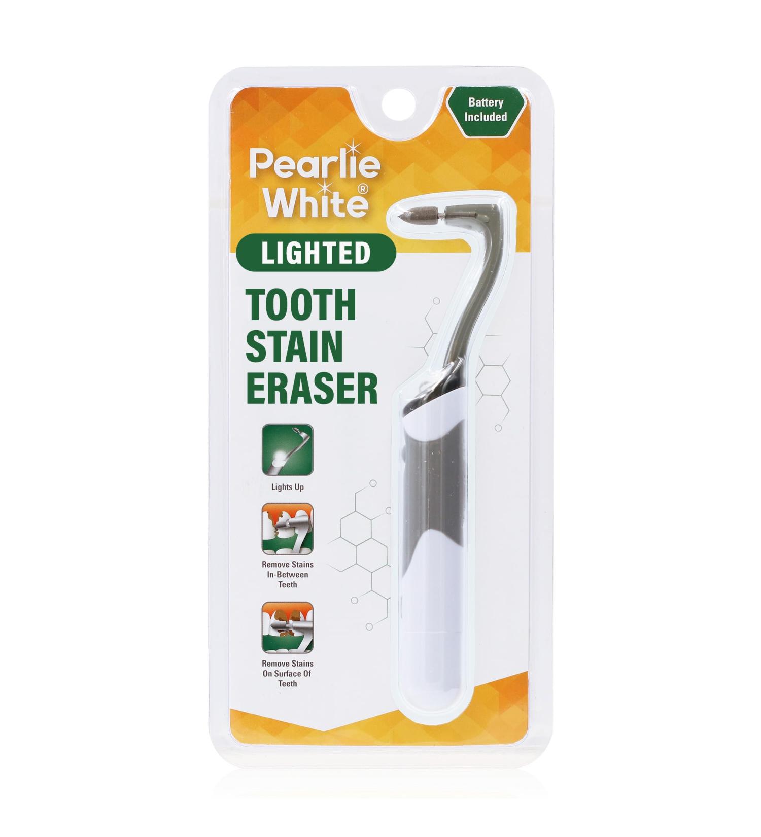 Buy Pearlie White Lighted Tooth Stain Eraser | Effective Whitening Solution Fast International Shipping - Buy Online on GoSupps.com