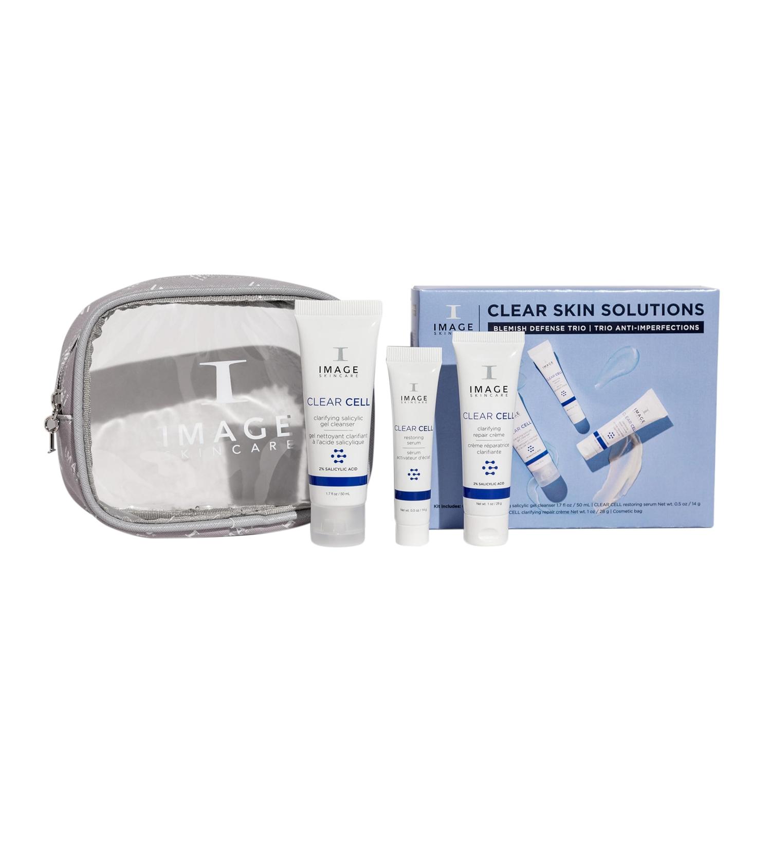 IMAGE Skincare Clear Cell 3-Step Regimen Set - Clear Pores & Healthy Skin | Holiday Limited Edition - 3.2 oz - Buy Online on GoSupps.com