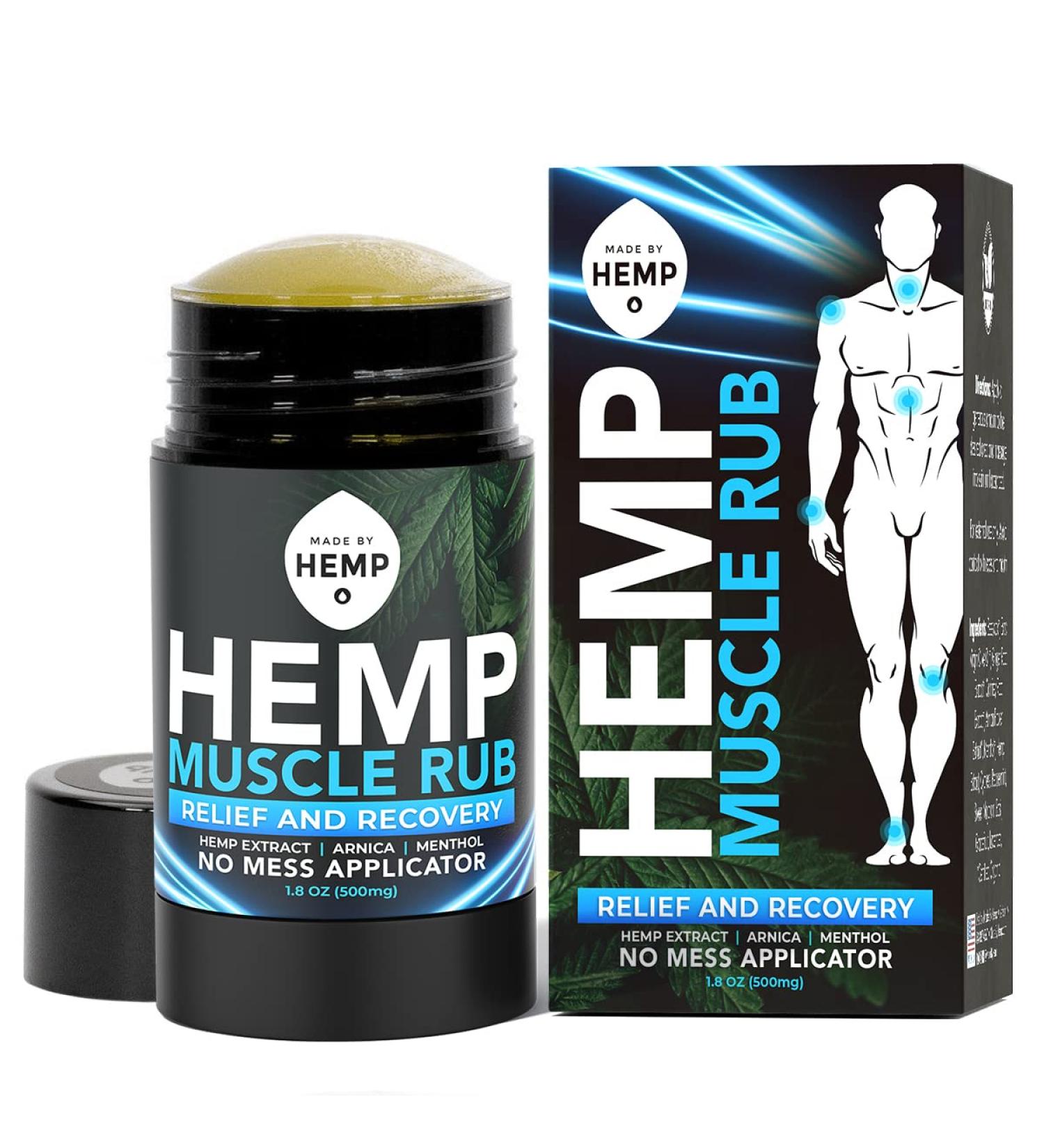 Hemp Muscle Rub - Natural Sore Muscle Relief for Post-Workout - 1.8 oz - Buy Online on GoSupps.com
