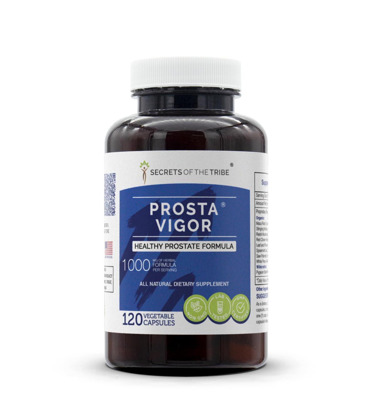 Secrets of the Tribe - Prosta Vigor, Healthy Prostate Formula, Herbal Supplement Blend (120 Capsules) 120 Count (Pack of 1) - Buy Online on GoSupps.com