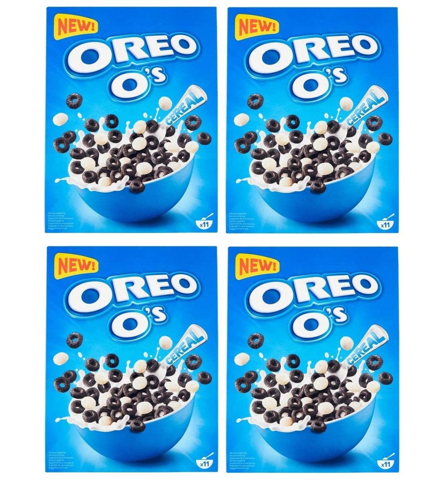 4 x Oreo O's Cereal cereal with cocoa and vanilla flavour enriched with vitamins and iron 350 g cereal as a breakfast or snack in between - Buy Online on GoSupps.com