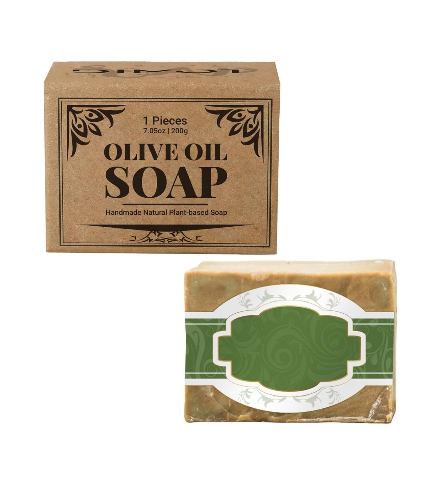 200g Natural Skin Care with Coconut & Olive Oil - Body & Hand Soap for Sensitive Skin Olive Oil Soap Brightens The Removes Oil Cleanses The Face And Provides A Refreshing Shower Soap (1) - Buy Online on GoSupps.com