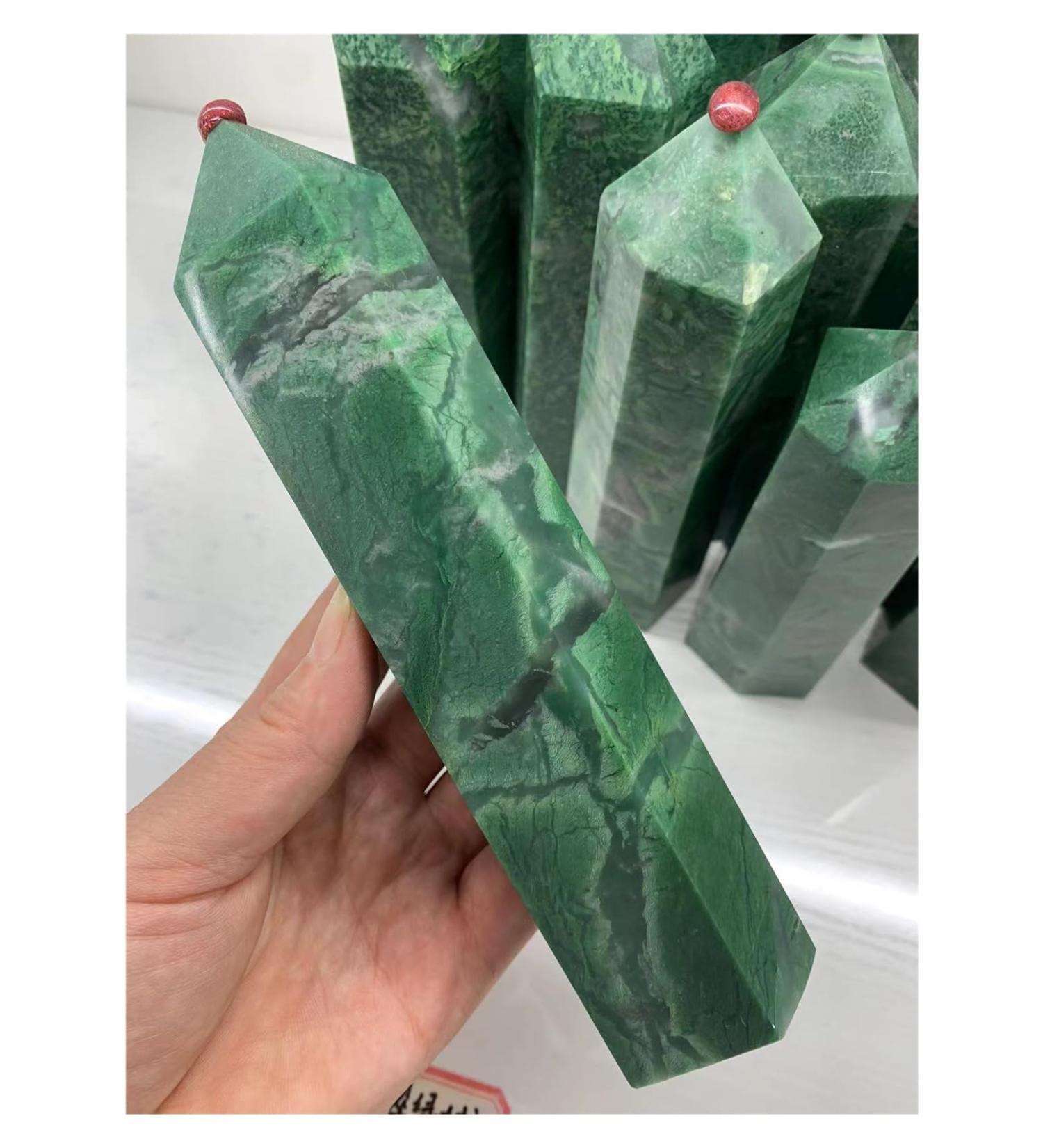 Natural Crystal Rough Crystal Tower Natural African Emerald Crystal Gem Room Office Decoration Gift Hand Polished (Size : 850-900g) - Buy Online on GoSupps.com