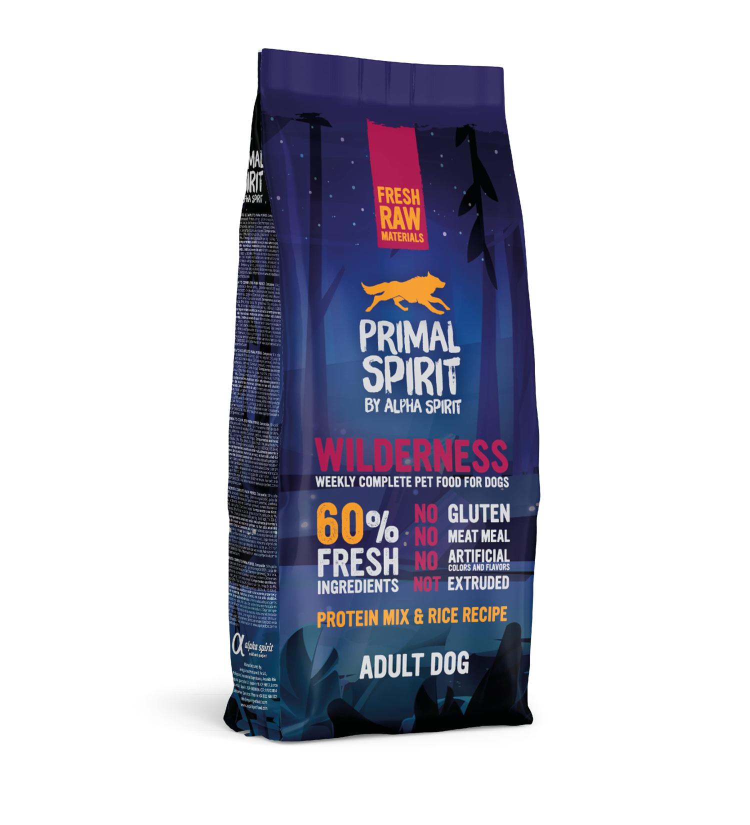 Primal Spirit 8436586310851 60% Wilderness Adult Dog Food 12 Kg