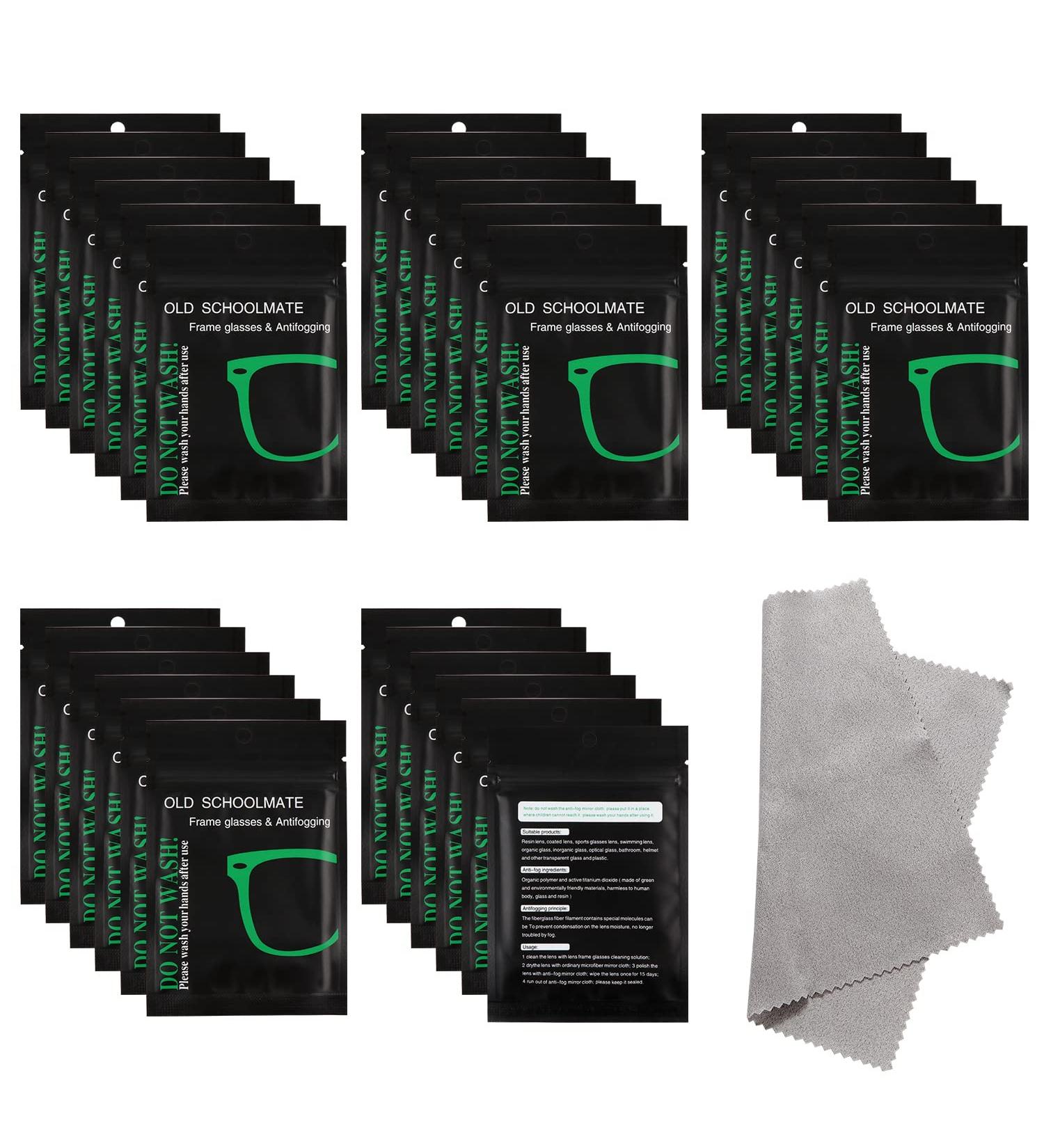 JSMTKJ Anti-Fog Cloth for Glasses - 30 Reusable Cleaning Wipes for Anti-Fogging Motorcycle Helmets Camera Lenses & Eyewear - Buy Online on GoSupps.com