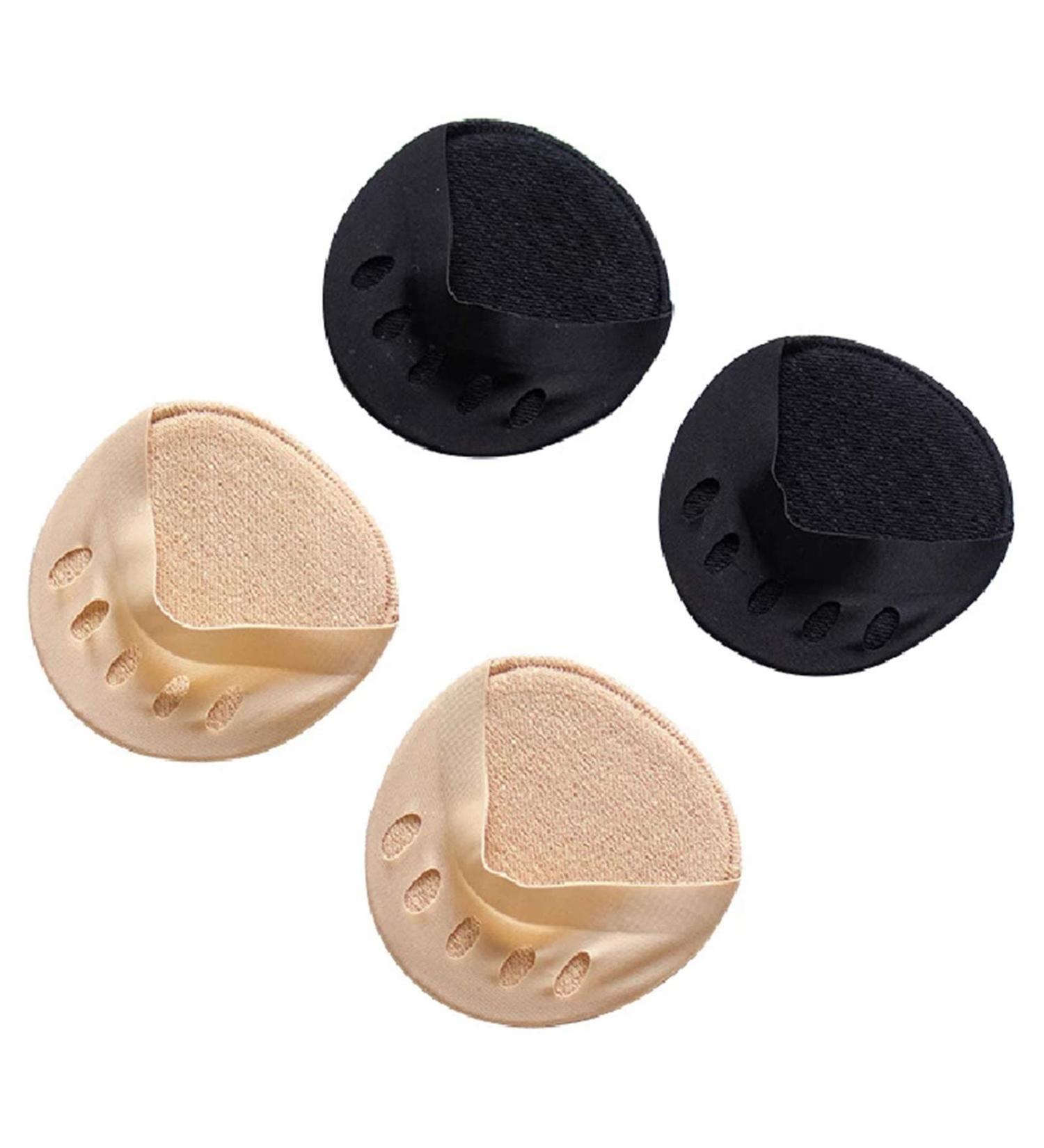 Forefoot Cushion High Heels Pads - Slipproof & Breathable Soft Pads for Shoe Comfort - 2 Pairs Black - Buy Online on GoSupps.com