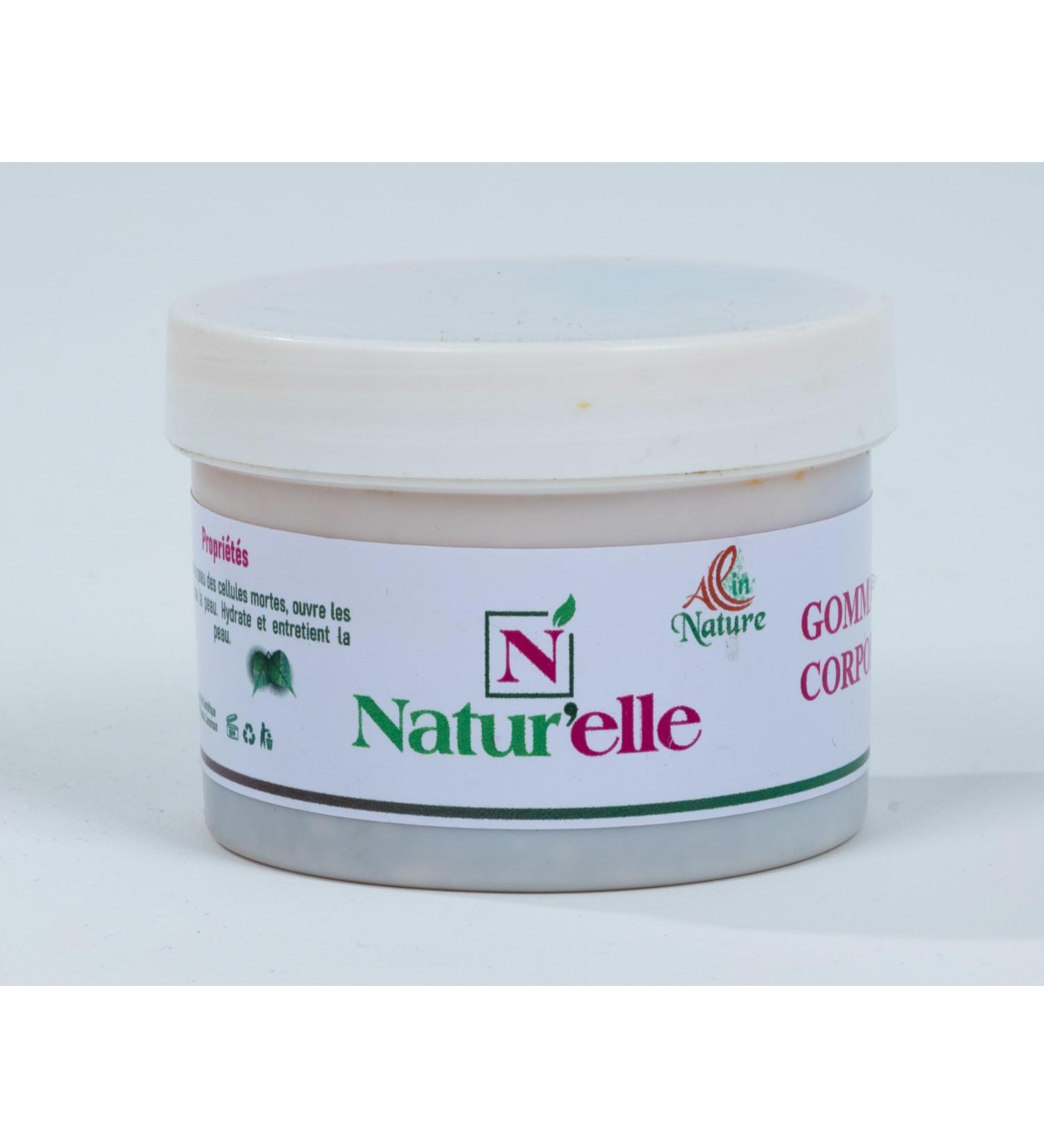 Gommage corporel Natur'elle - D barasse la peau des cellules mortes ouvre les pores et lisse la peau. Hydrate et entretient la peau.