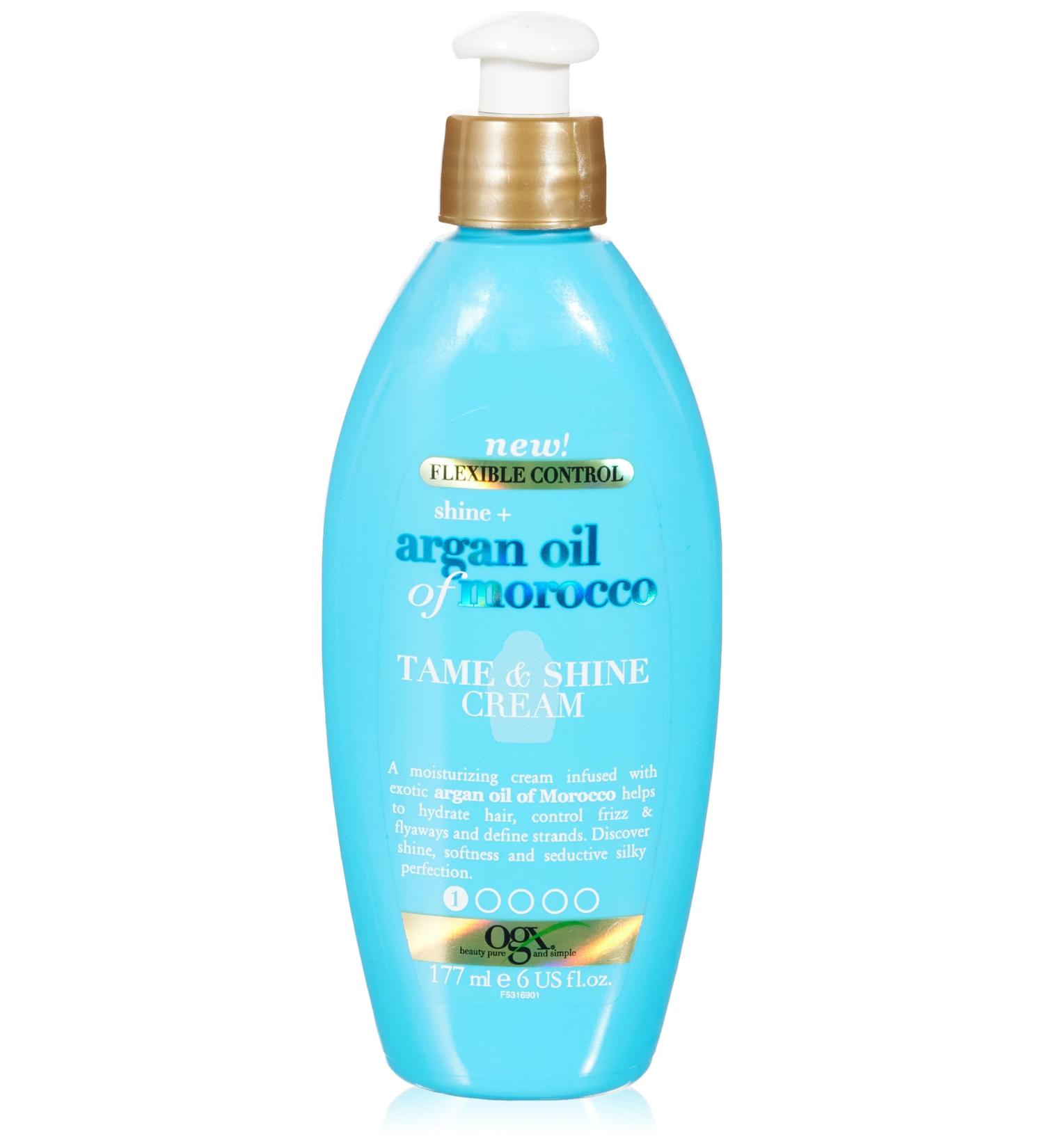 OGX Argan Oil of Morocco Anti Frizz Hair Cream 177ml - Tame Frizz & Add Shine - Buy Online on GoSupps.com