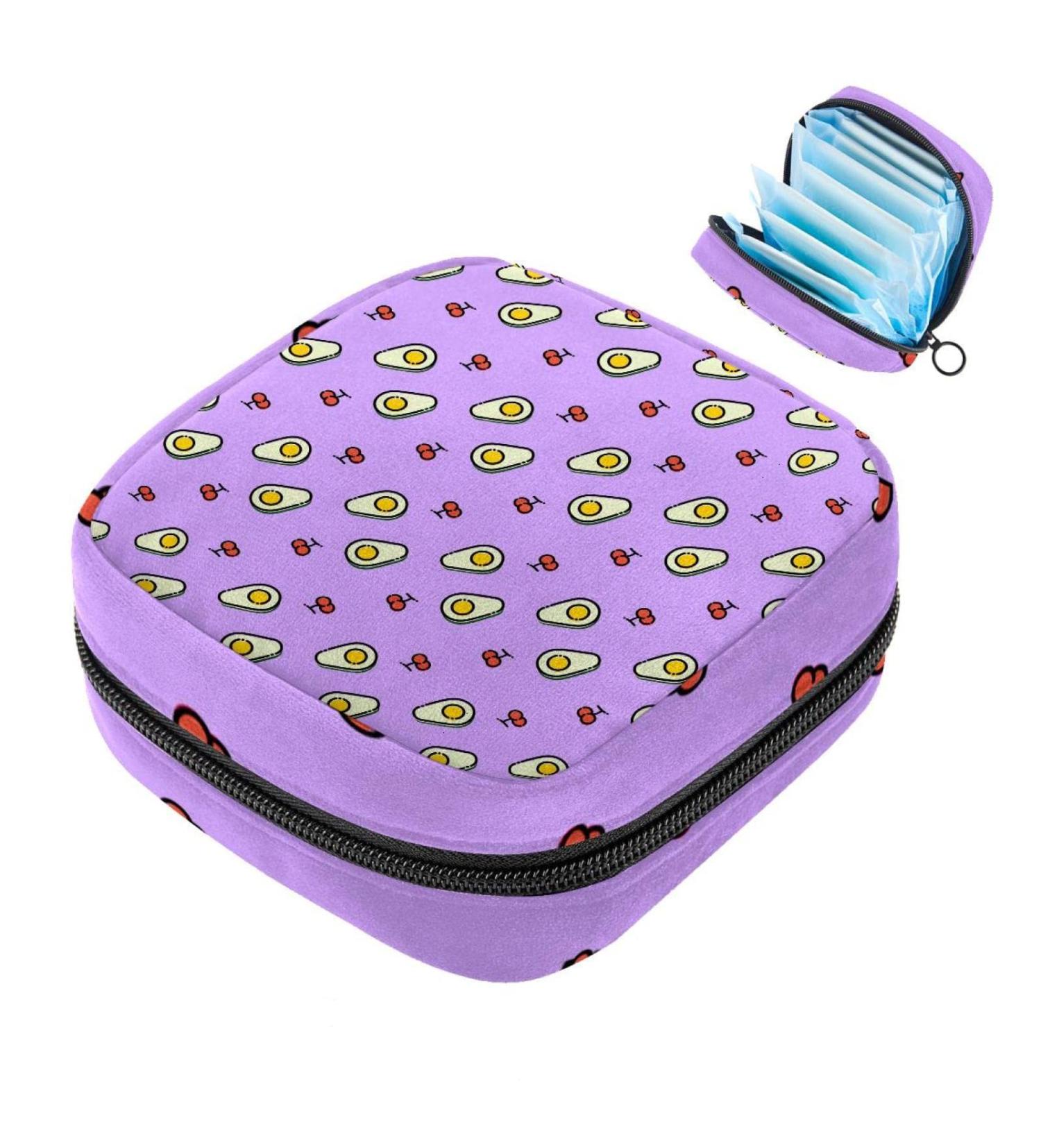 Avocados & Cherries Women s Bandage Storage Bag - Portable Menstrual Cup & Pad Pocket with Zipper for Teens & Women - Buy Online on GoSupps.com
