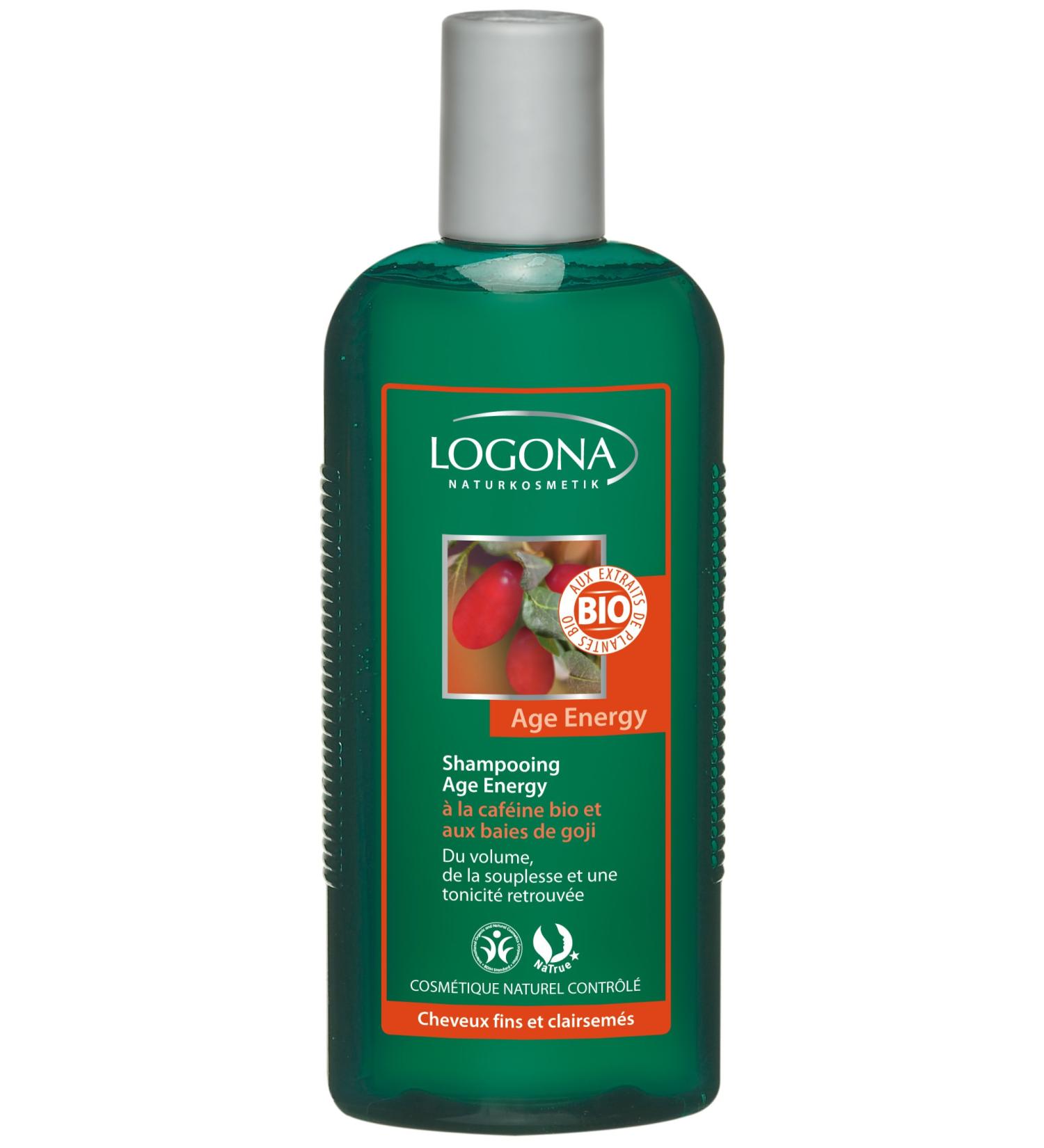 Logona - 1003shaener - Hair Care and Beauty - Age Energy Shampoo with Organic Caffeine and Goji Berries