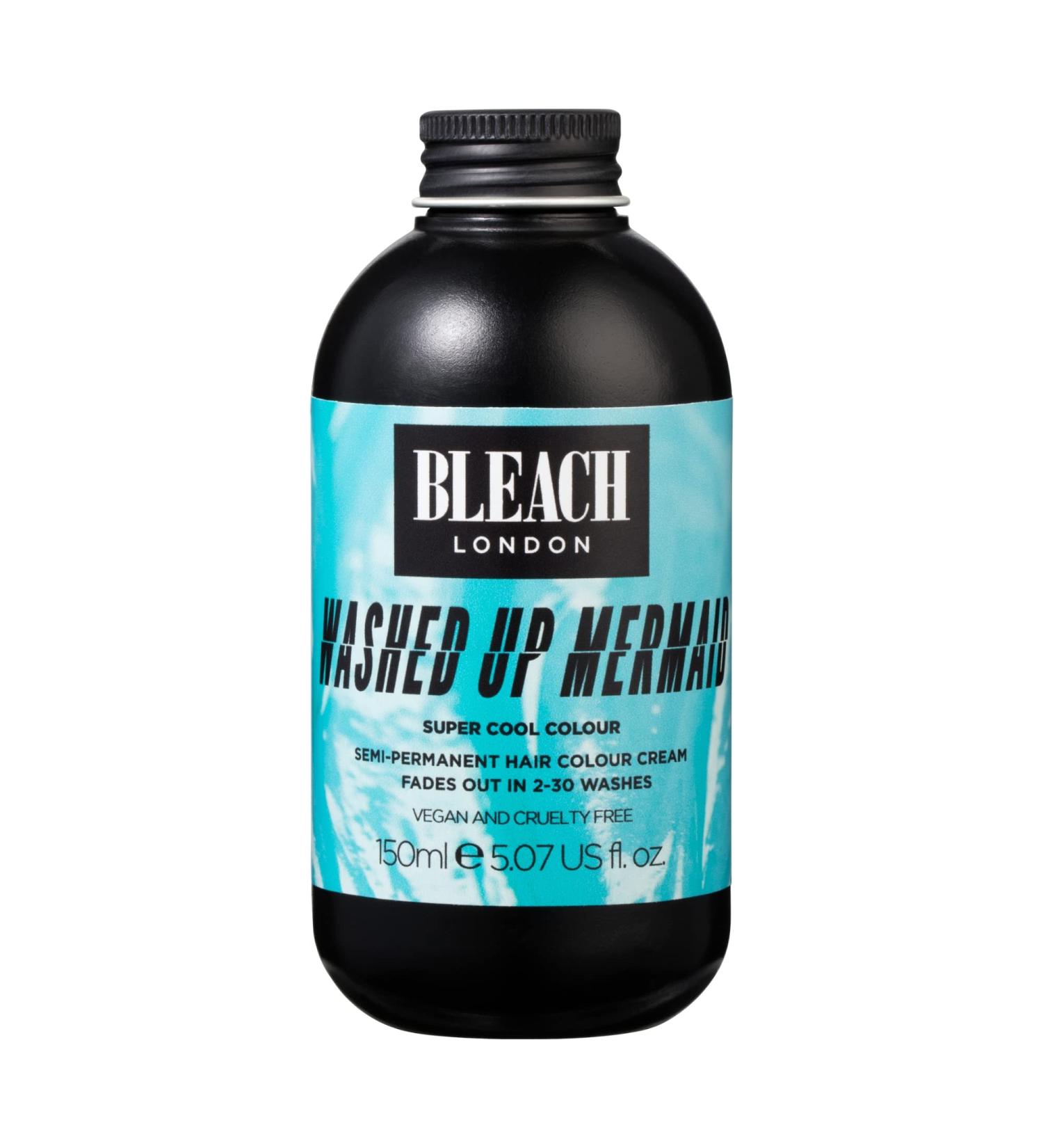 Washed Up Mermaid Bright Turquoise Hair Dye by Bleach London - 150ml Vegan & PETA-Approved Dye - Buy Online on GoSupps.com