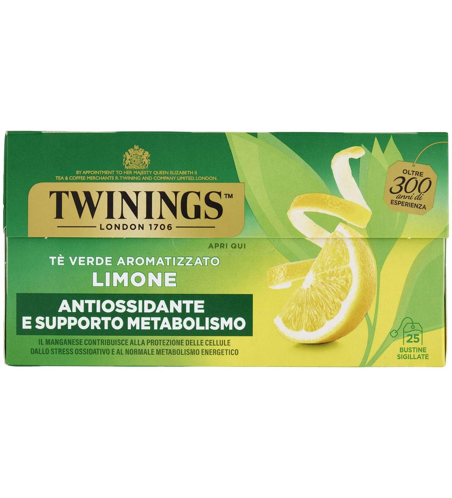 TWININGS Honey Lemon Green Tea Box of 20 Bags - 32g - Buy Online on GoSupps.com