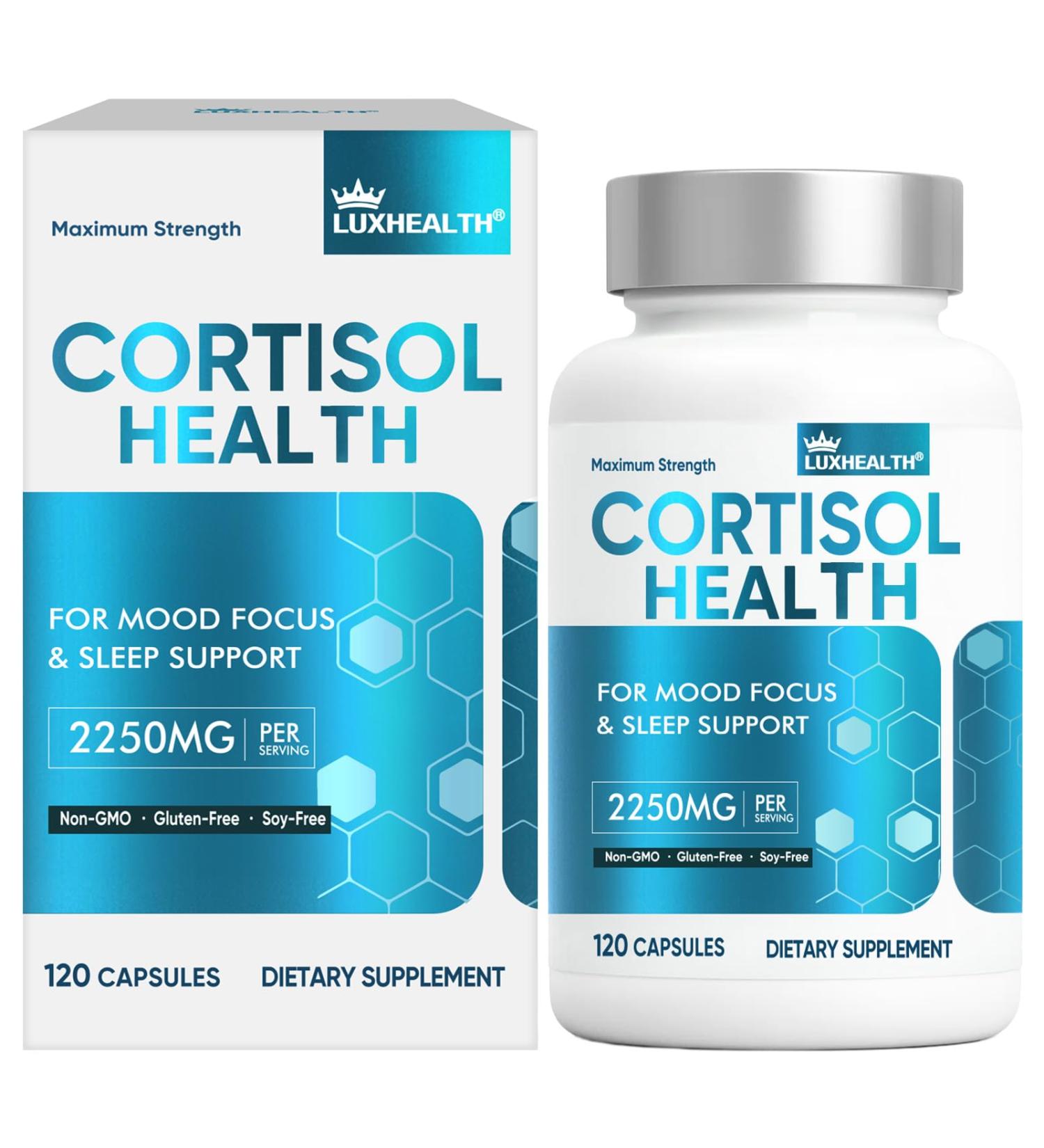 Cortisol Supplements for Women & Men 120 Veg Capsules Cortisol Reducer with Ashwagandha for Stress Relief Magnesium for Night-time Relaxation Adrenal Health Mood & Nighttime Fatigue Support - Buy Online on GoSupps.com