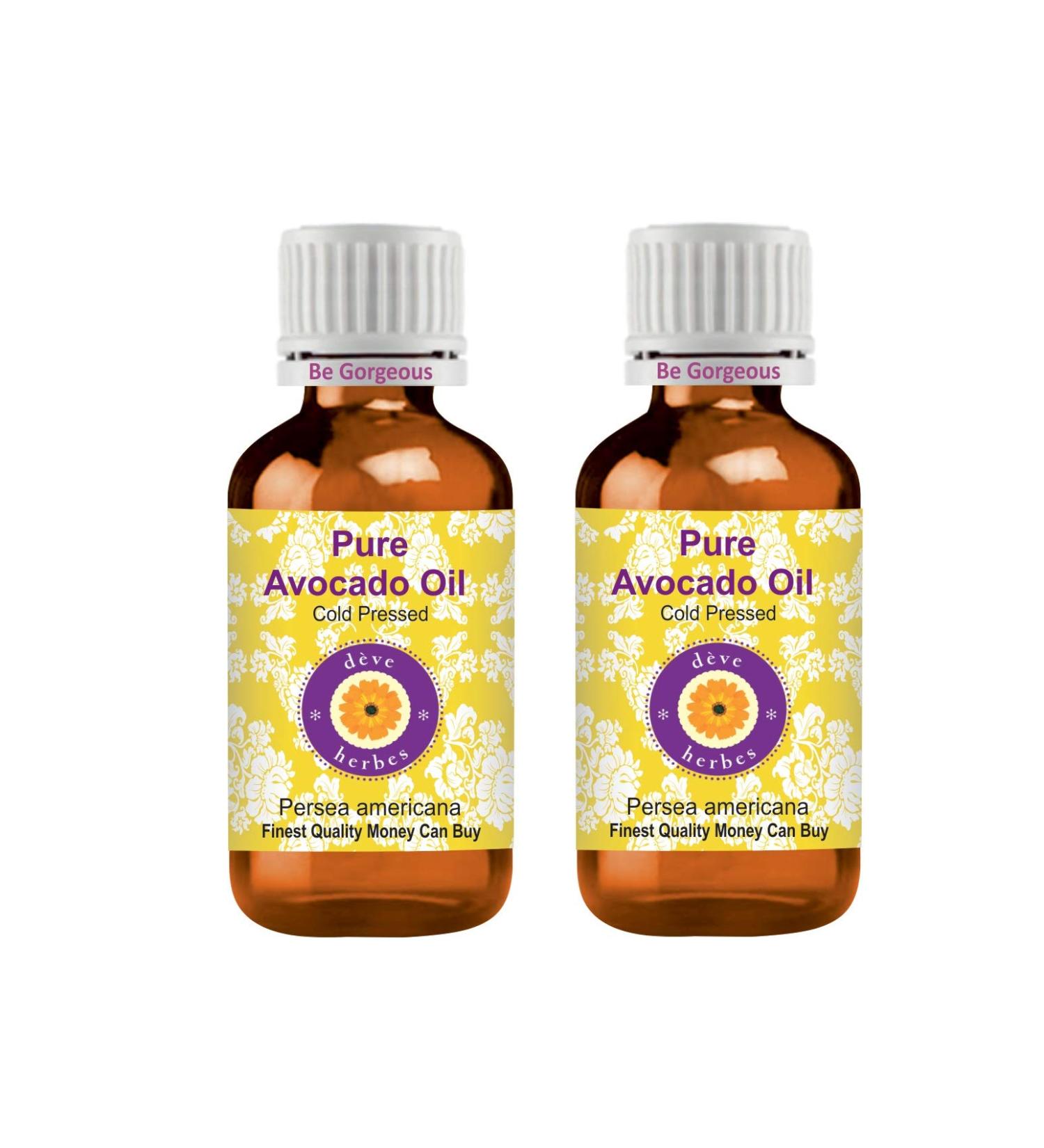 Deve Herbes Pure Avocado Oil Persea americana Cold Pressed Pack of Two 100ml X 2 6 oz - Buy Online on GoSupps.com