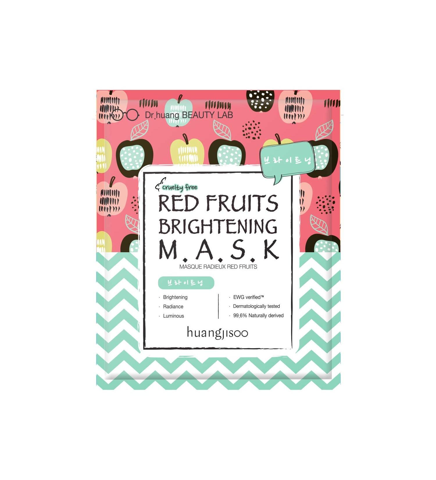 Huangjisoo Red Fruits Brightening Beauty Mask - 1 Sheet (25ml) for Radiant Skin - Buy Online on GoSupps.com