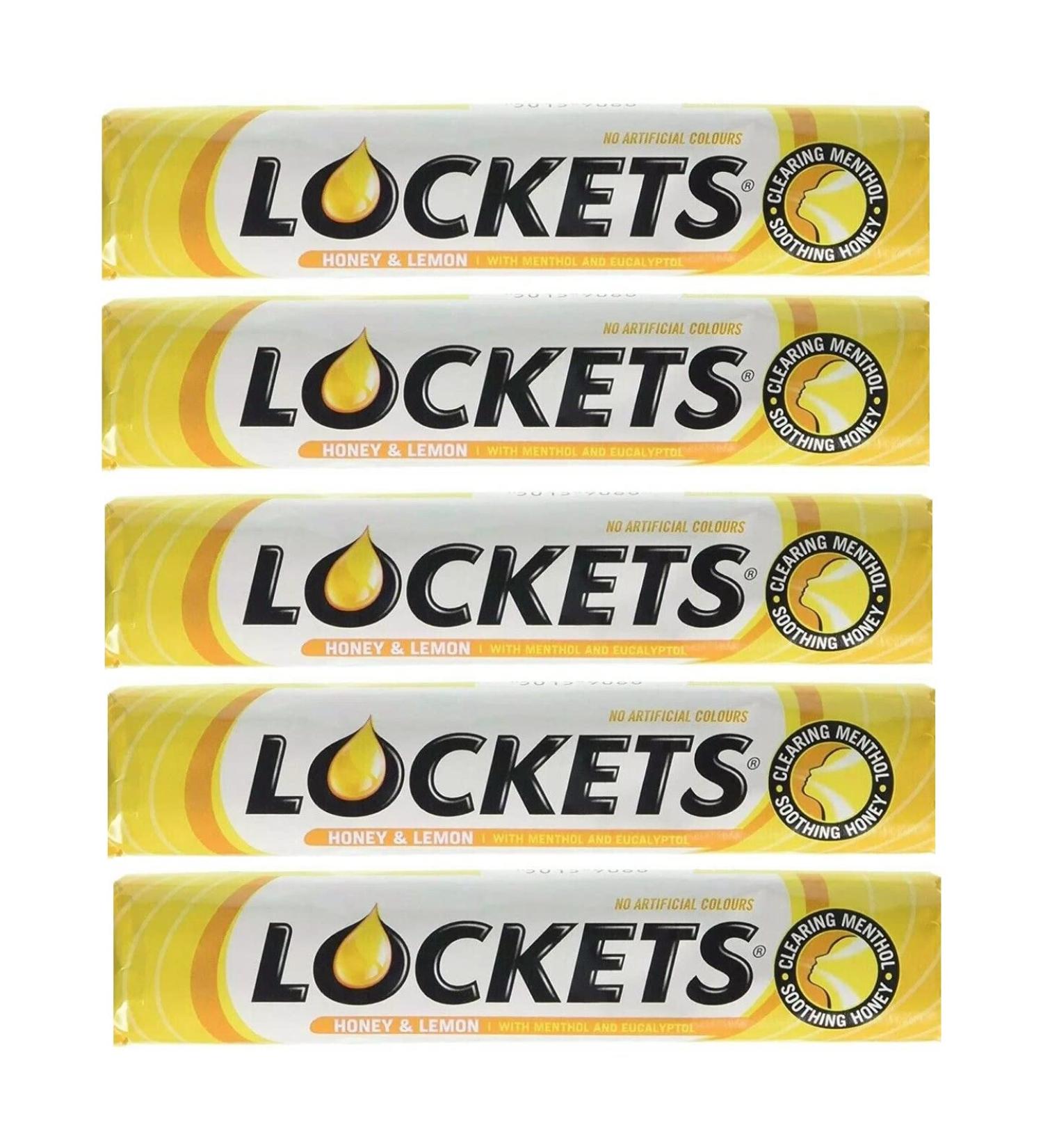 Lockets - Pastilles menthol es - go t miel et citron - lot de 3 sticks de 41 g
