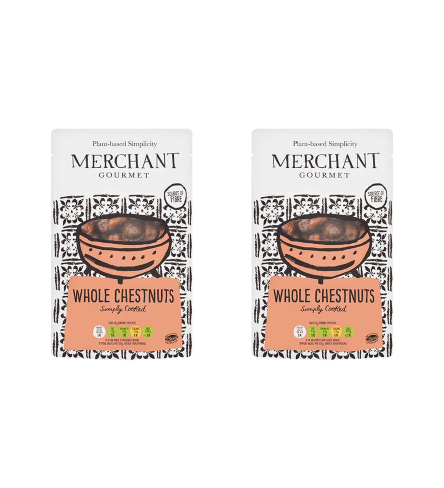 Merchant Gourmet Whole Chestnuts 500g x2 .Resturant Quality. Vegetarian suitable Vegan suitable Lactose intolerance suitable.