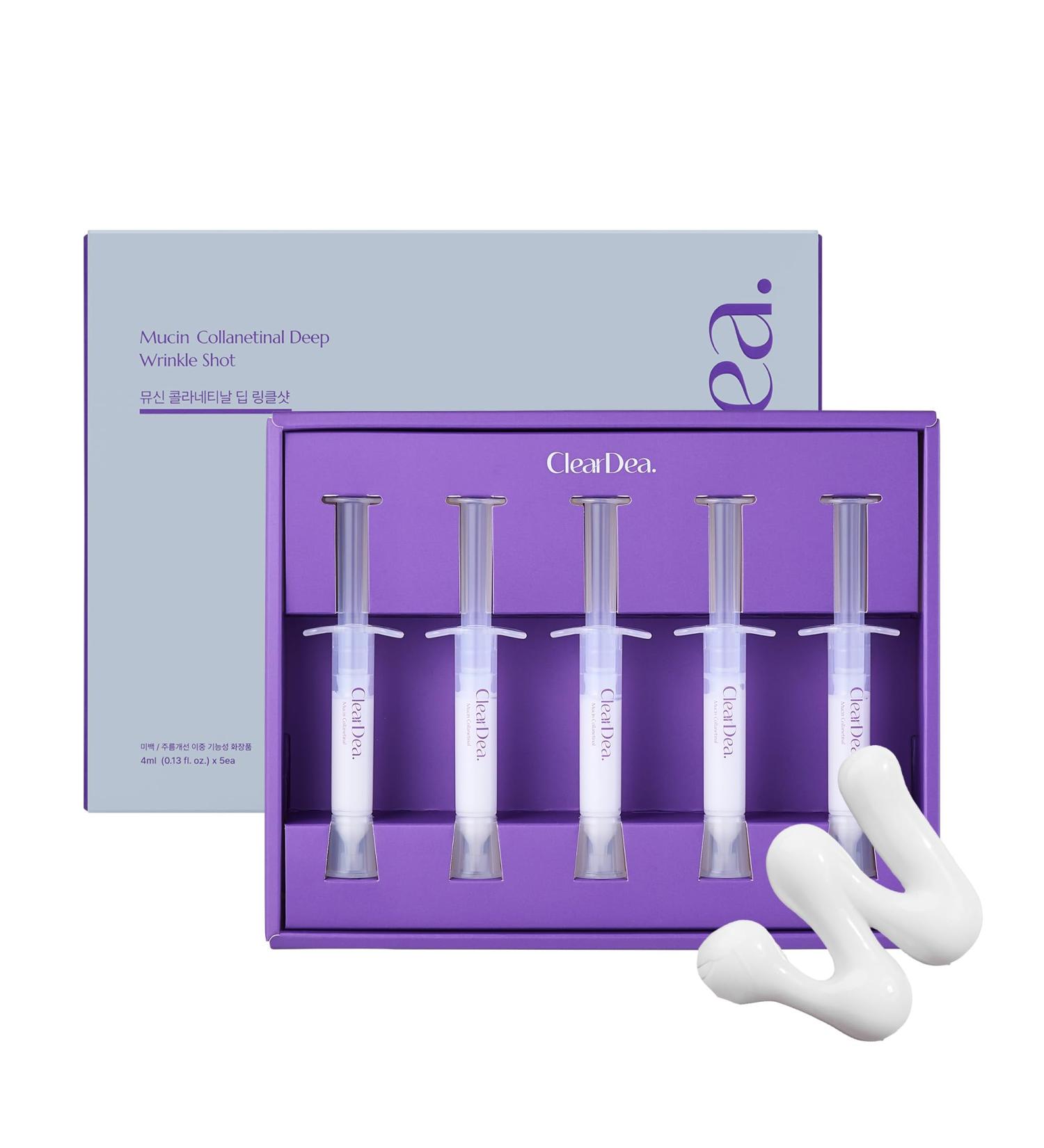 ClearDea Mucin Collanetinal Deep Wrinkle Shot for Face Ultra-Fine Spicule Serum with Collagen & Retinal Nourishing & Smoothing Formula Lightweight & Fast-Absorbing Skincare Gift 4ml 5 - Buy Online on GoSupps.com