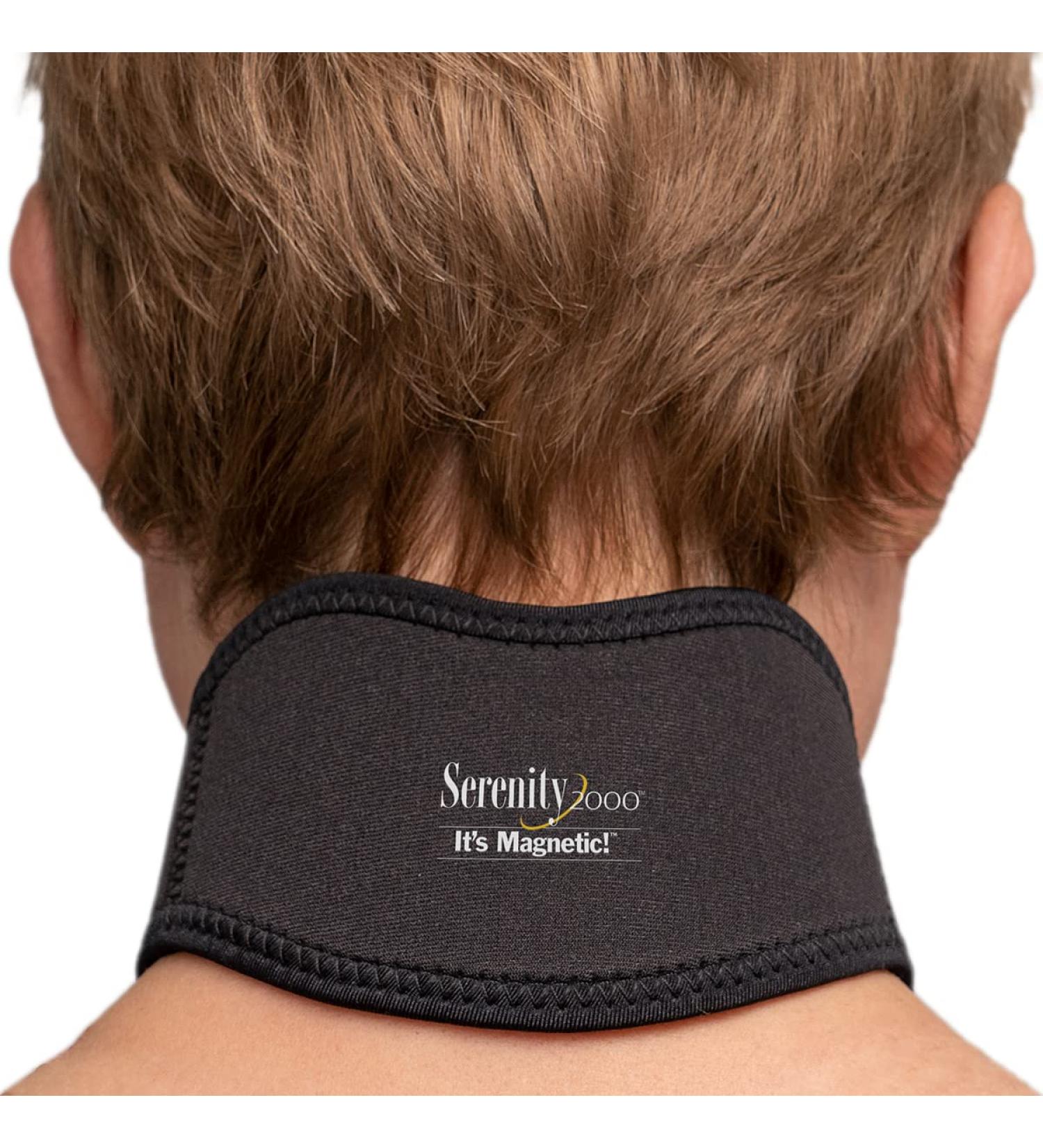 Serenity2000 Magnetic Neck Wrap for Pain Relief and Stress Management - 21 Powerful Magnets, Adjustable Strap - Lightweight and Breathable Neoprene - Buy Online on GoSupps.com