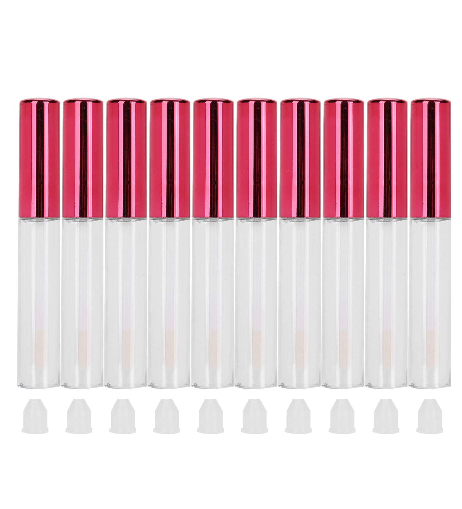 10 Pack of 5ml Refillable Lip Gloss Tubes - Leak-Proof Portable Makeup Containers for Travel & DIY Cosmetics - Buy Online on GoSupps.com