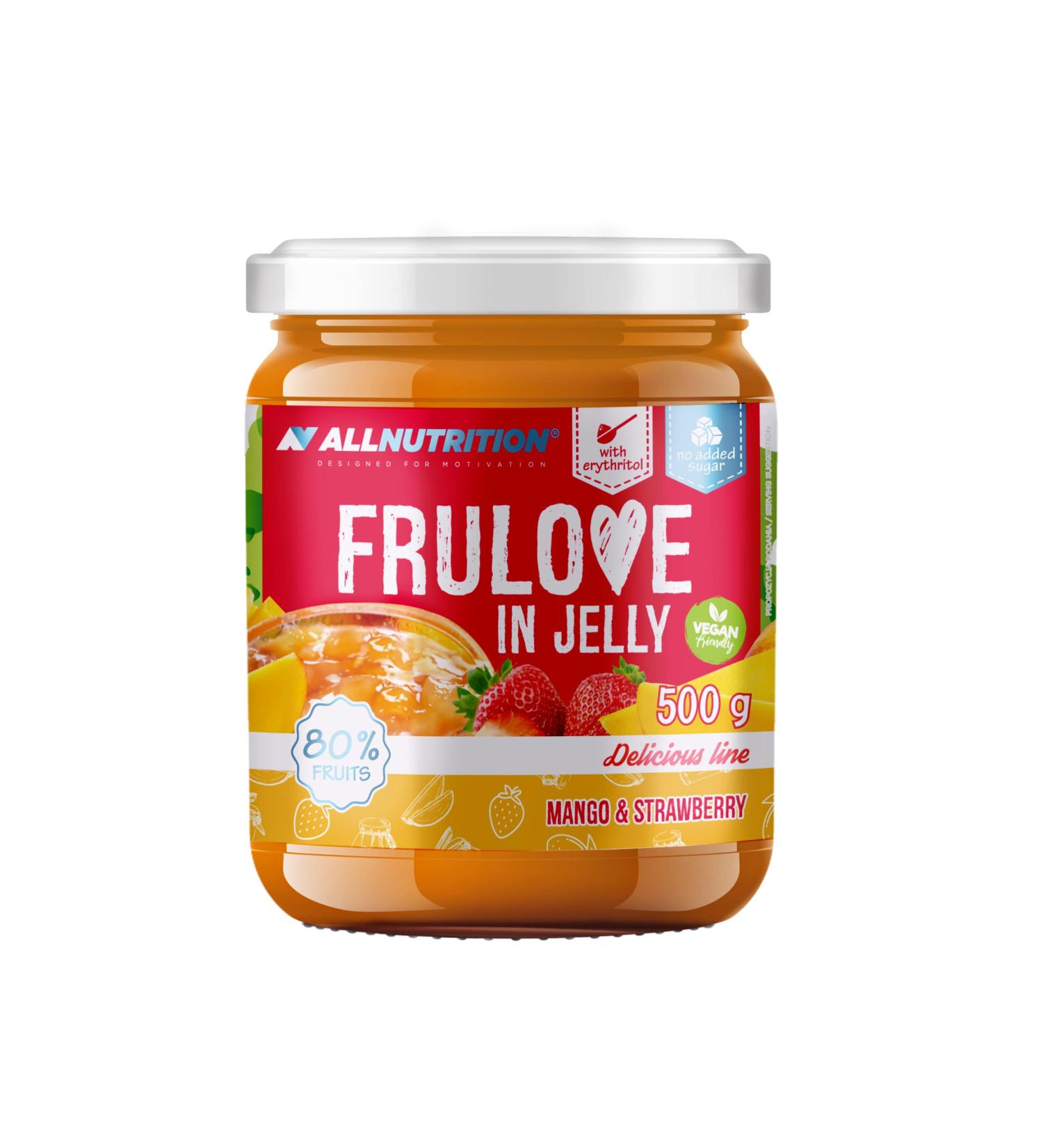Frulove Sugar-Free Jam - Low Carb Mango & Strawberry Jelly (500g) | 80% Fruit Spread Vegan-Friendly International Shipping - Buy Online on GoSupps.com
