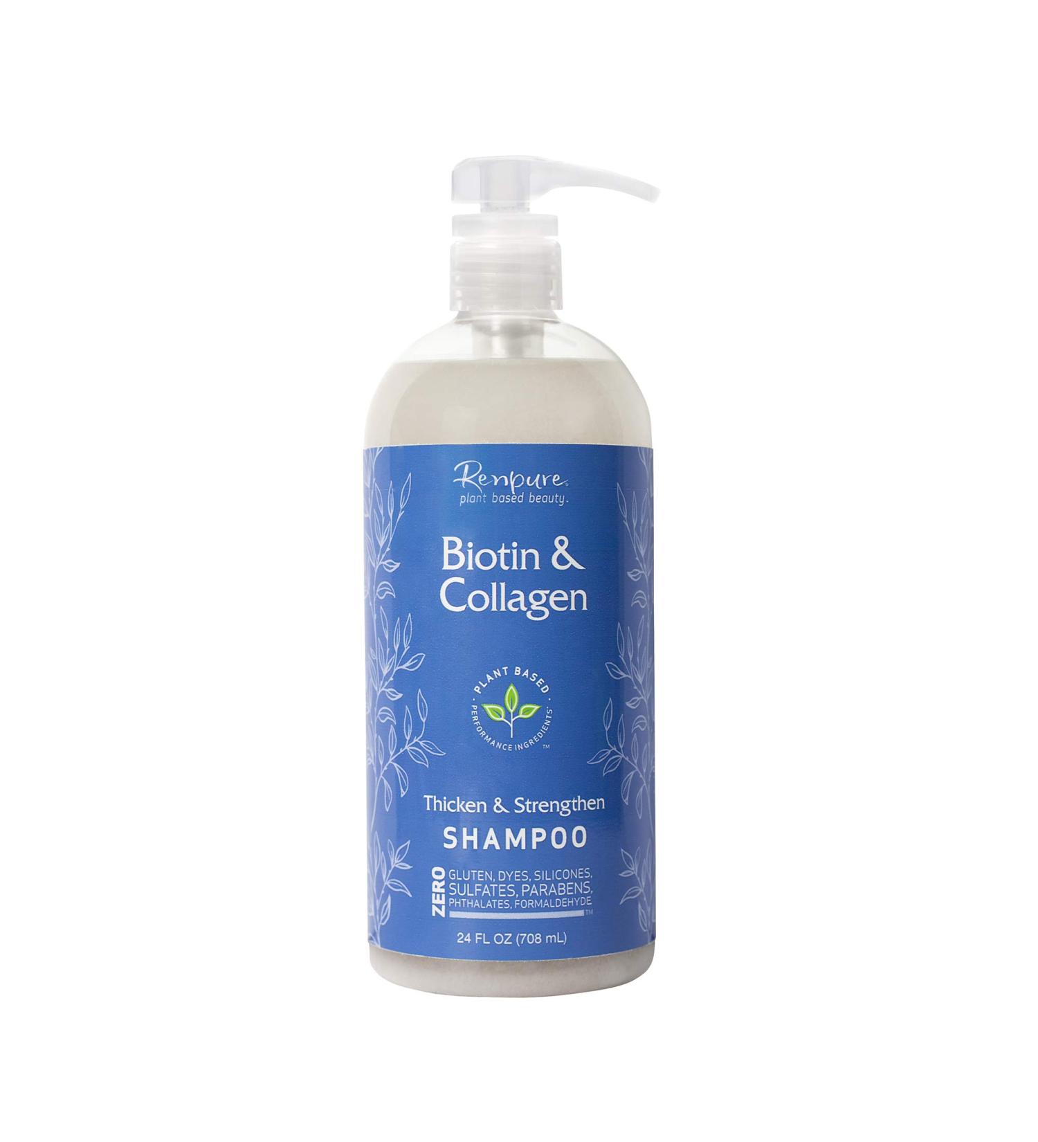 Renpure Biotin & Collagen Shampoo 24 fl oz - Strengthen & Nourish Hair - Buy Online on GoSupps.com