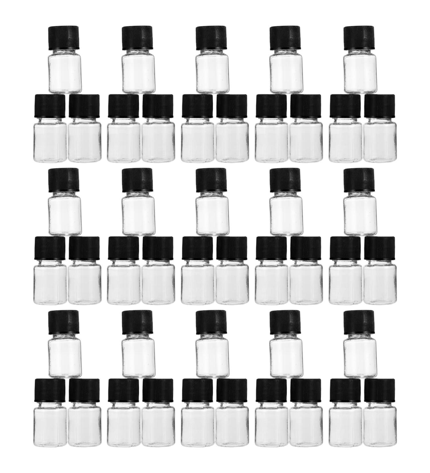CIIEEO 50 Pack Refillable 5ml Plastic Oil Sample Bottles with Screw Caps - Empty Lotion & Soap Containers for eCommerce Shipping - Buy Online on GoSupps.com