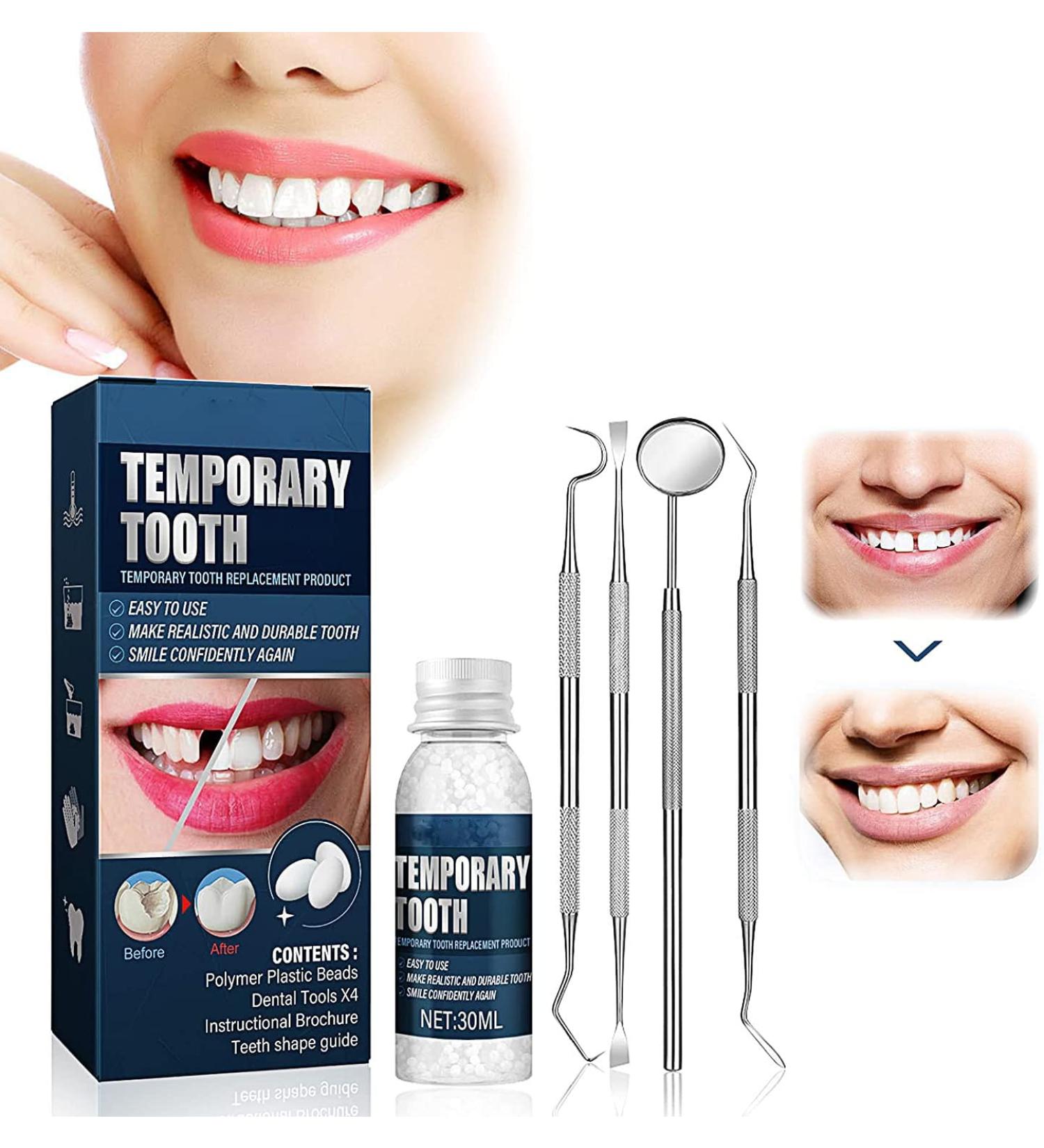 Repair Missing Teeth with WTTFC DURES Thermal Adhesive Beads - Temporary Tooth Repair Pearls & Instant Veneers for Broken Teeth - Buy Online on GoSupps.com