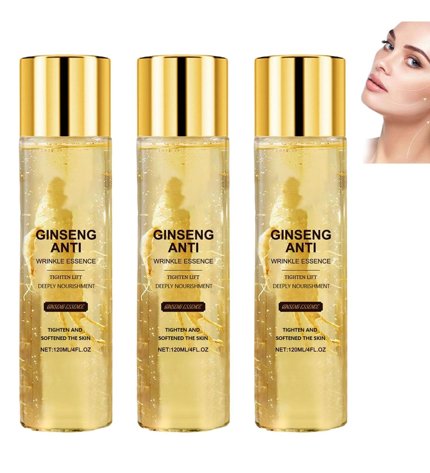  homomdy Anti-Wrinkle Serum with Ginseng Peptides Anti-Aging Serum with Golden Ginseng Extraction Firms Sluggish Skin Reduces Fine Lines and Wrinkles Moisturizes and Moisturizes for All Skin Types (3pcs) - Buy Online on GoSupps.com