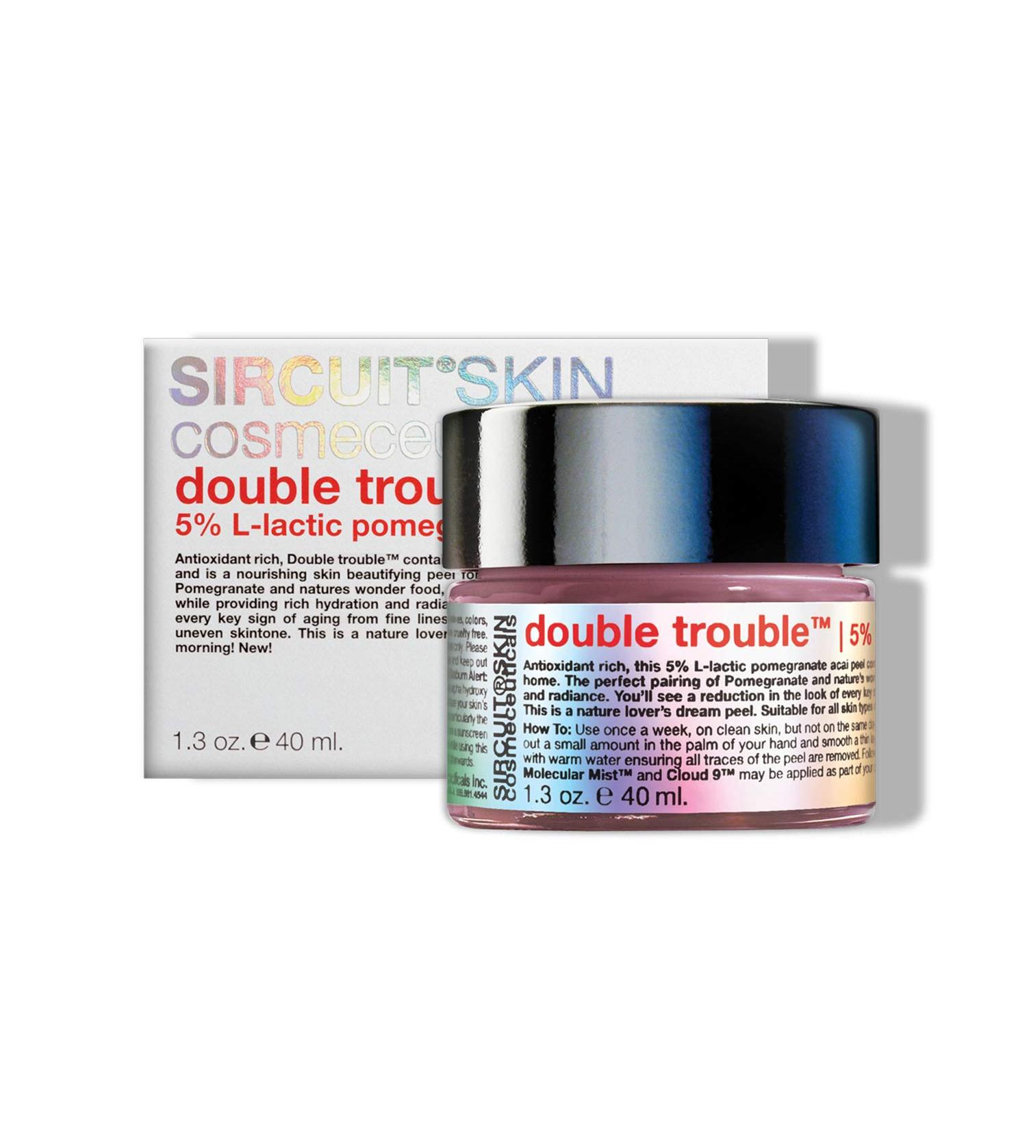 Sircuit Skin DOUBLE TROUBLE Peel Off Mask - Hydrating 5% L-Lactic Pomegranate & Acai - Radiant Skin (1.3 oz) - Shop Internationally - Buy Online on GoSupps.com