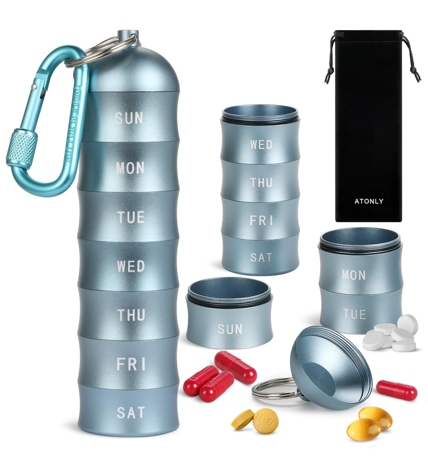 Waterproof Portable Keychain Pill Box | Moisture & Light Resistant Travel Organizer for Camping & Daily Use - Buy Online on GoSupps.com