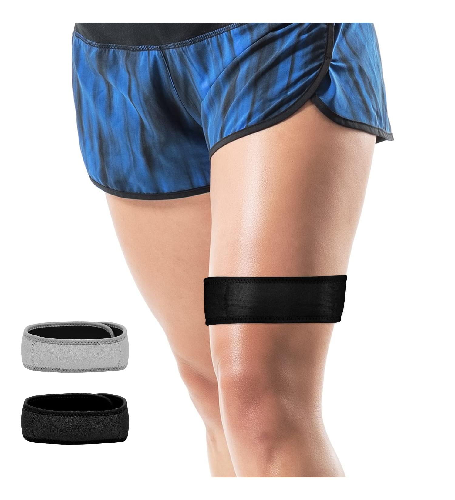 Supregear Adjustable IT Band Strap for Knee Thigh Hip & ITB Syndrome Support - Compression Wrap for Women and Men - Patellar Tendonitis and Osgood Schlatters Stabilizer Brace in Black - Buy Online on GoSupps.com