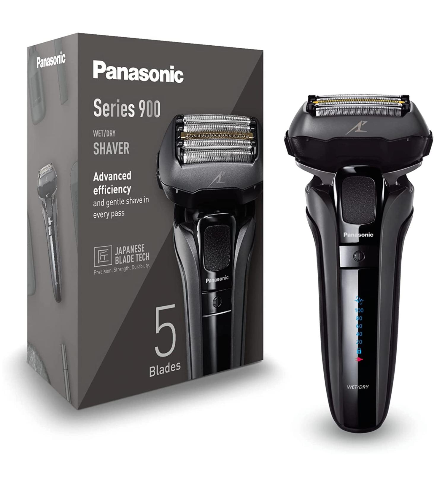 Panasonic ES-LV6U Wet & Dry 5-Blade Electric Shaver for Men - Black | UK 2-Pin Plug | Precise Clean Shaving - Buy Online on GoSupps.com