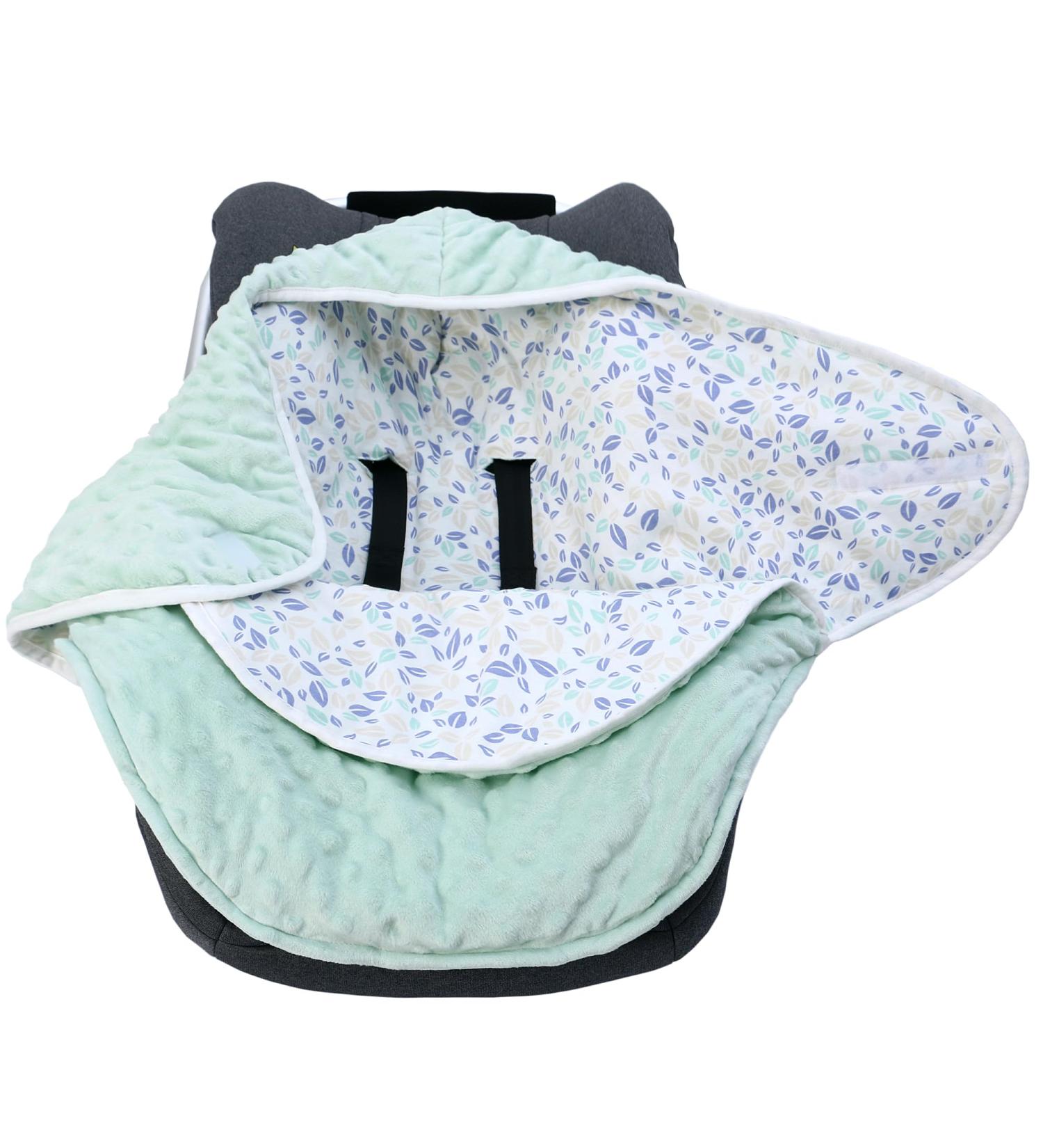 Winter Baby Swaddle Blanket for Car Seat | Newborn Sleeping Bag Cotton | 0-12 Months Boys Girls | Universal Leaves Design - Buy Online on GoSupps.com
