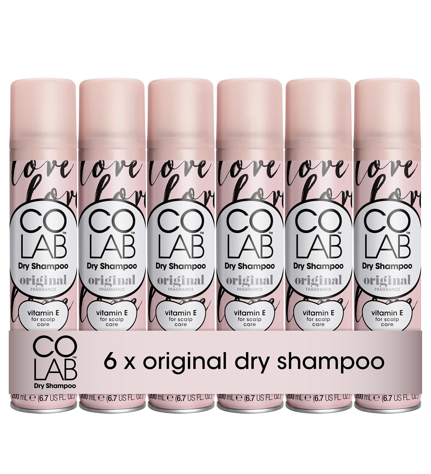 COLAB Dry Shampoo Original 200ml Pack of 6 - No Fuss All Hair Types Fresh Scent - Buy Online on GoSupps.com