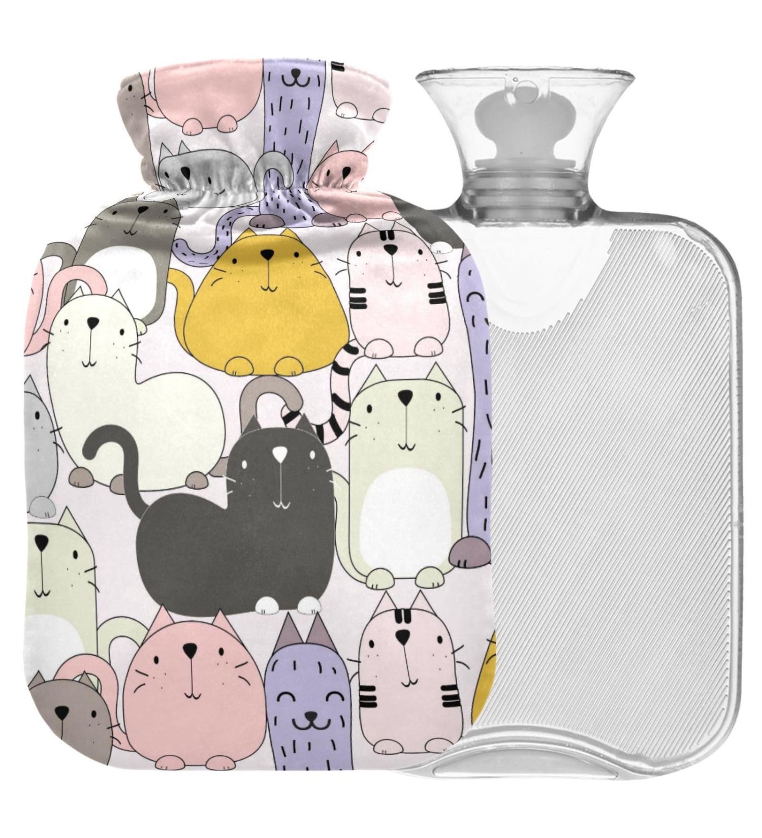 Shop Naanle Funny Cats Heat Bottle - 1L Warm Water Bottle for Pain Relief & Therapy | International Shipping Available - Buy Online on GoSupps.com