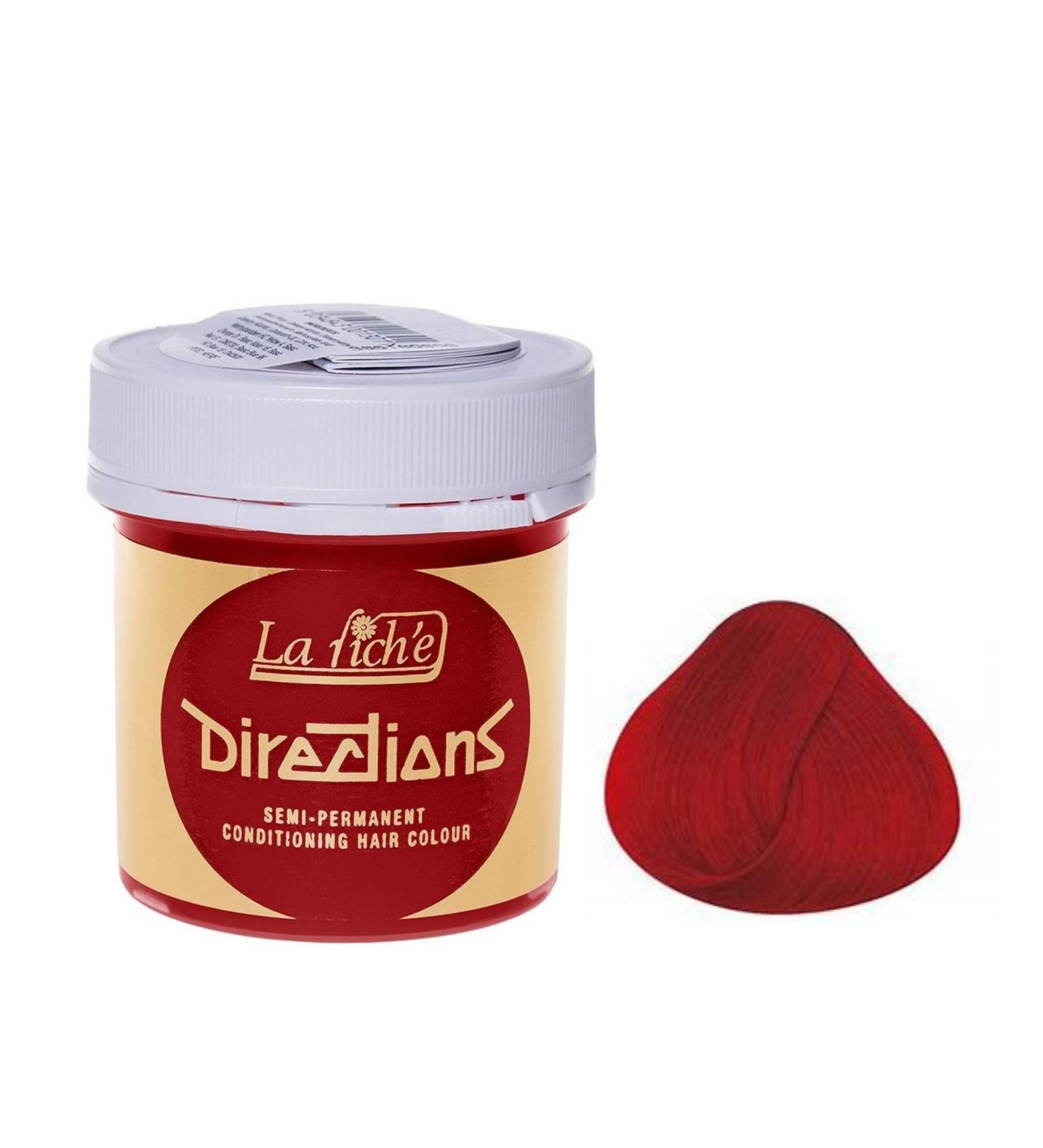 X La Riche Directions Semi-Permanent Hair Color 88ml Tubs - Pillarbox Red Pillarbox Red 88 ml (Pack of 2)