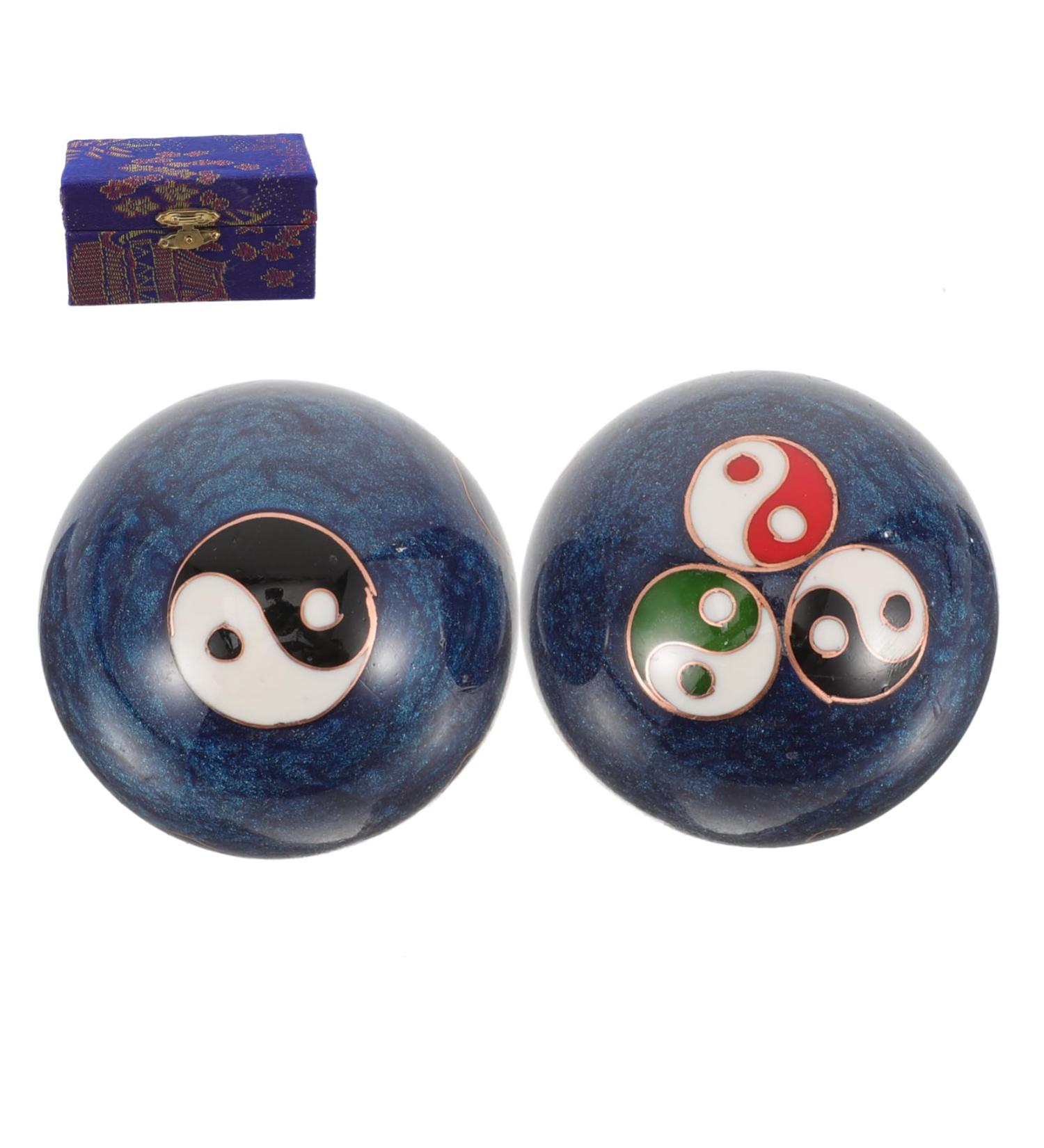 Frcolor Hand Massage Balls Set - Baoding Fitness Balls for Hand Therapy & Sports Massage | Optimal Hand Strengthening & Relaxation - Buy Online on GoSupps.com