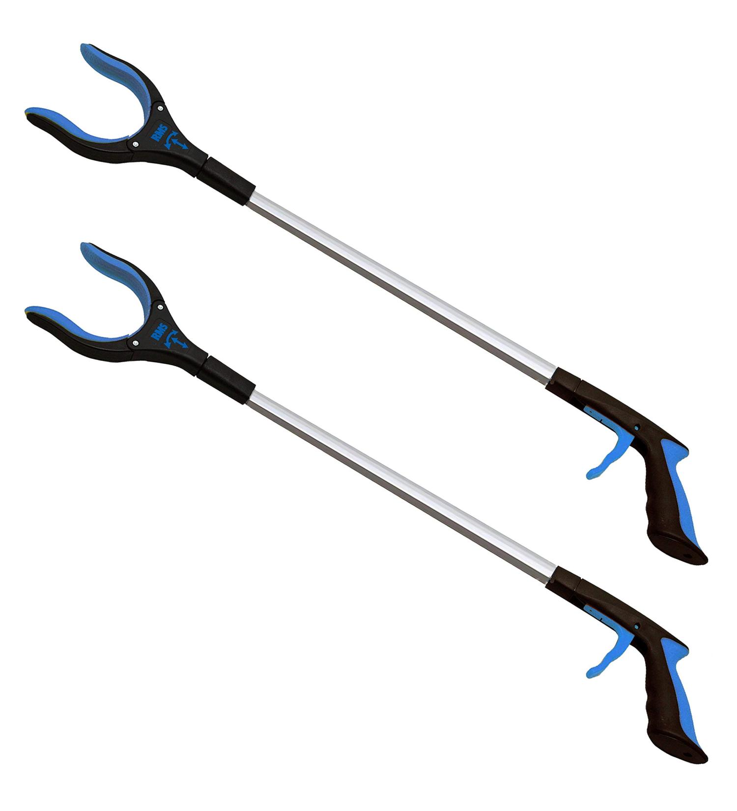 2-Pack 32 Inch Extra Long Grabber Reacher with Rotating Jaw - Mobility Aid Tool (Blue) - Buy Online on GoSupps.com
