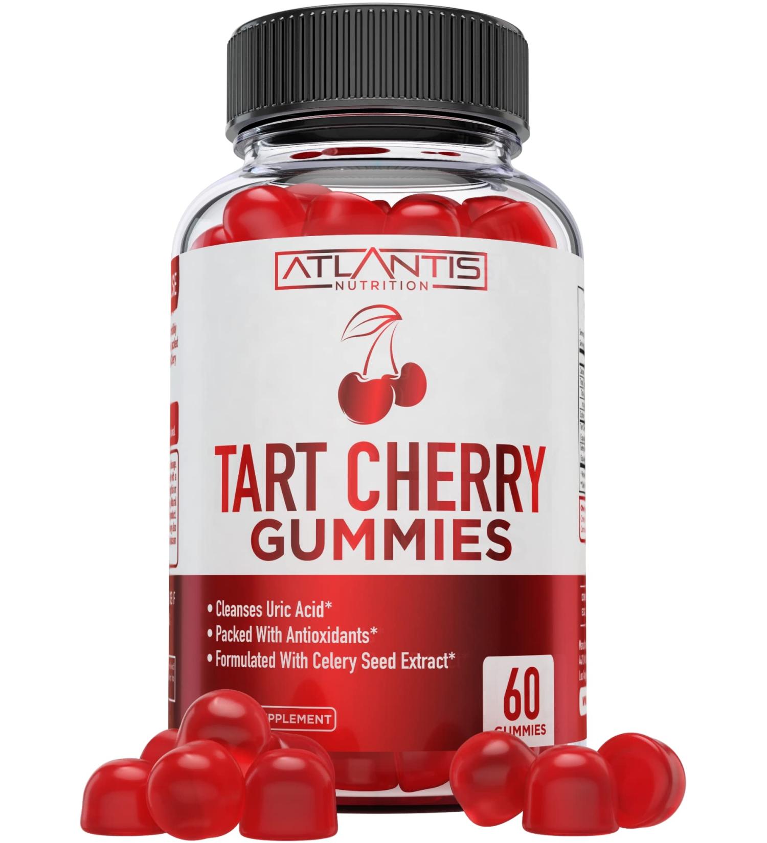 Tart Cherry & Celery Seed Gout Relief Gummies - 60ct | Joint Support & Antioxidant for Uric Acid Cleanse - Buy Online on GoSupps.com