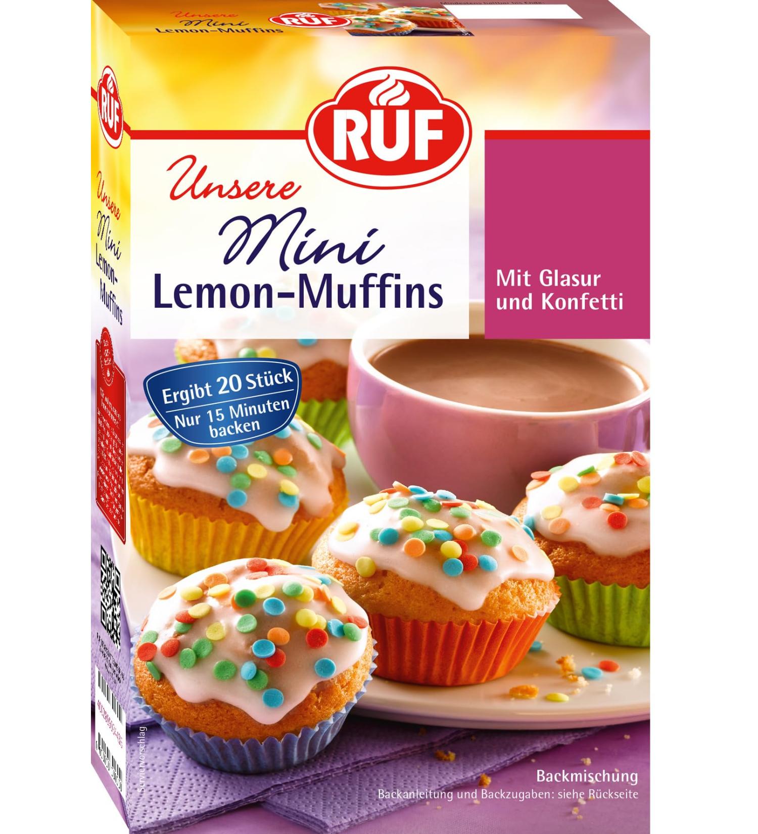 Delicious Mini Lemon Muffin Baking Mix with Glaze & Colorful Sprinkles - 20 Fun Shapes for Perfect Treats - Buy Online on GoSupps.com
