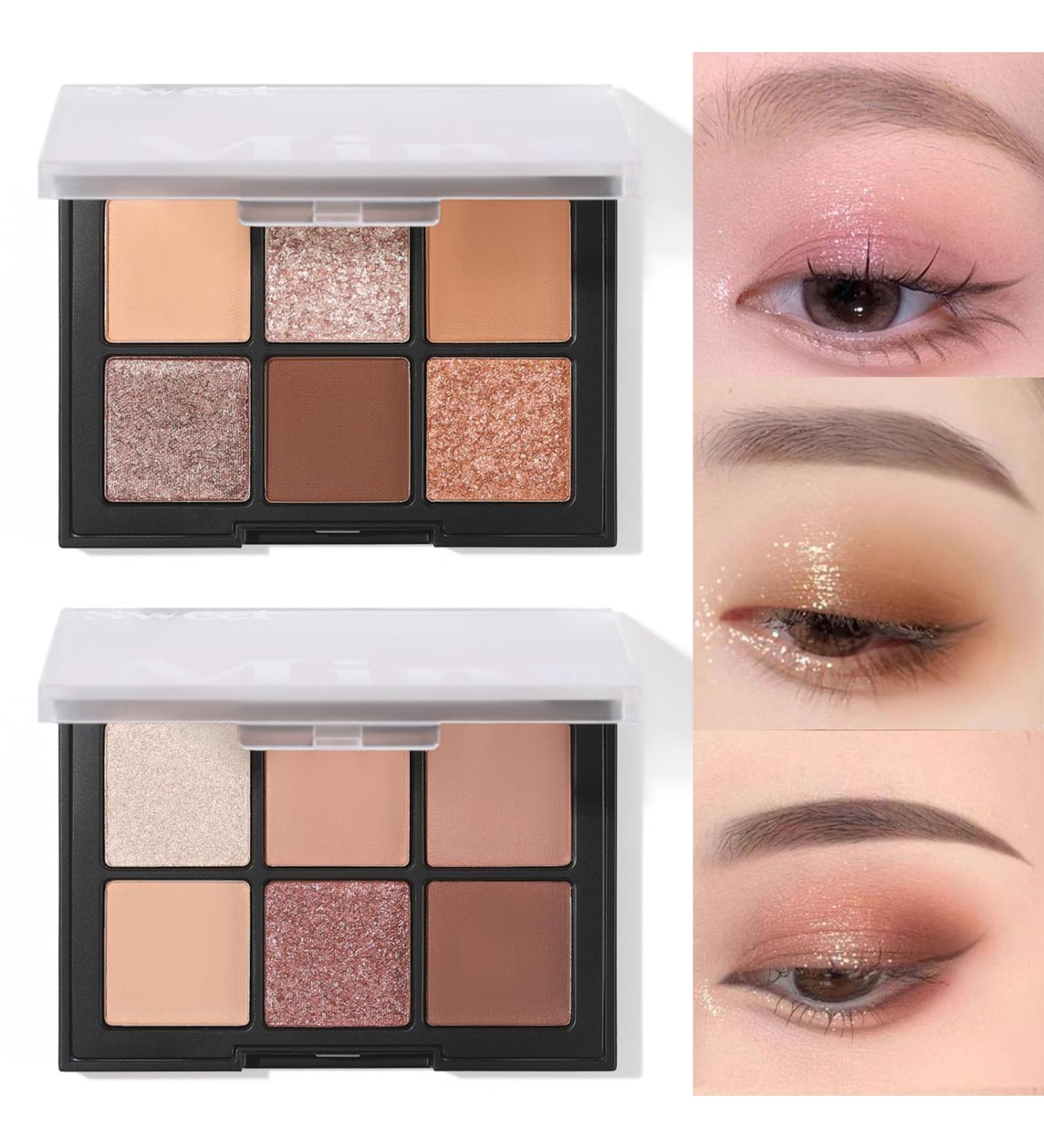 Buy Korean Naked Nude Eyeshadow Palette - 6 Color Neutral Matte & Shimmer Highly Pigmented Waterproof Makeup Set - Buy Online on GoSupps.com