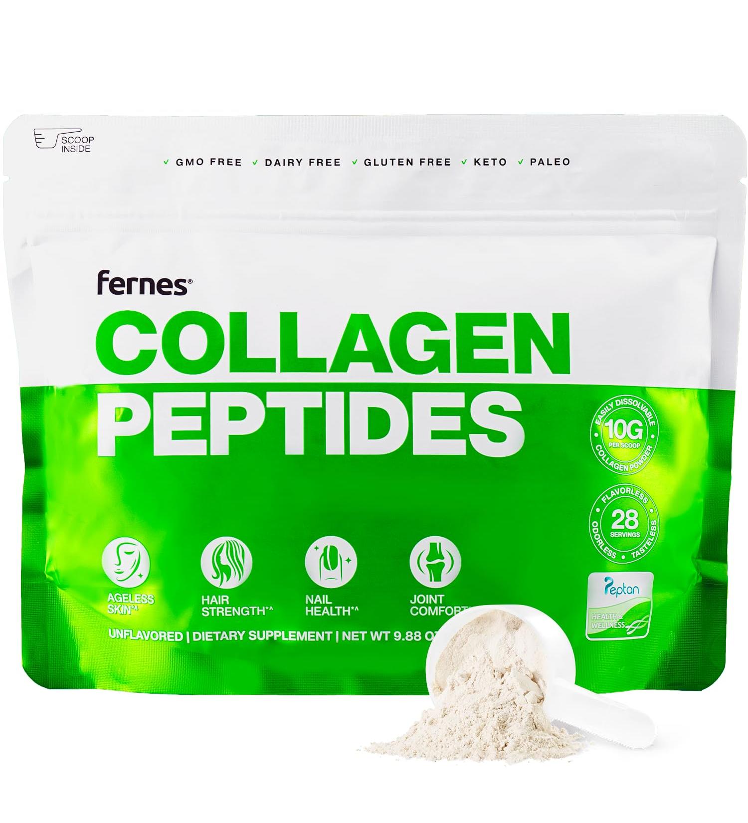Hydrolyzed Collagen Peptides Supplement for Women & Men - Joint Hair Skin & Nails Support - Grass Fed Type I & III - Keto Paleo - 28 Servings 9.88 oz Unflavored Powder 9.88 Ounce (Pack of 1) - Buy Online on GoSupps.com