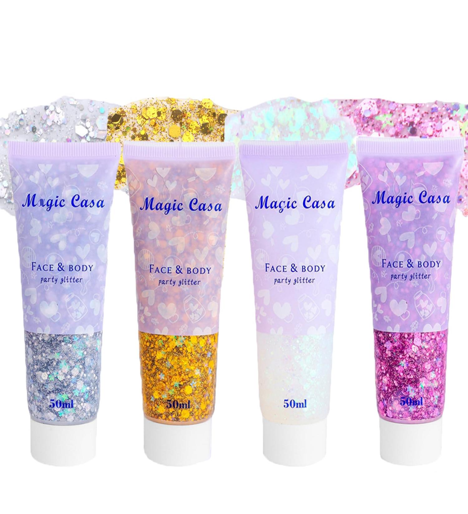 EONFAVE Glitter Body Gel 4 Colors Big Face Glitter - Buy Online on GoSupps.com