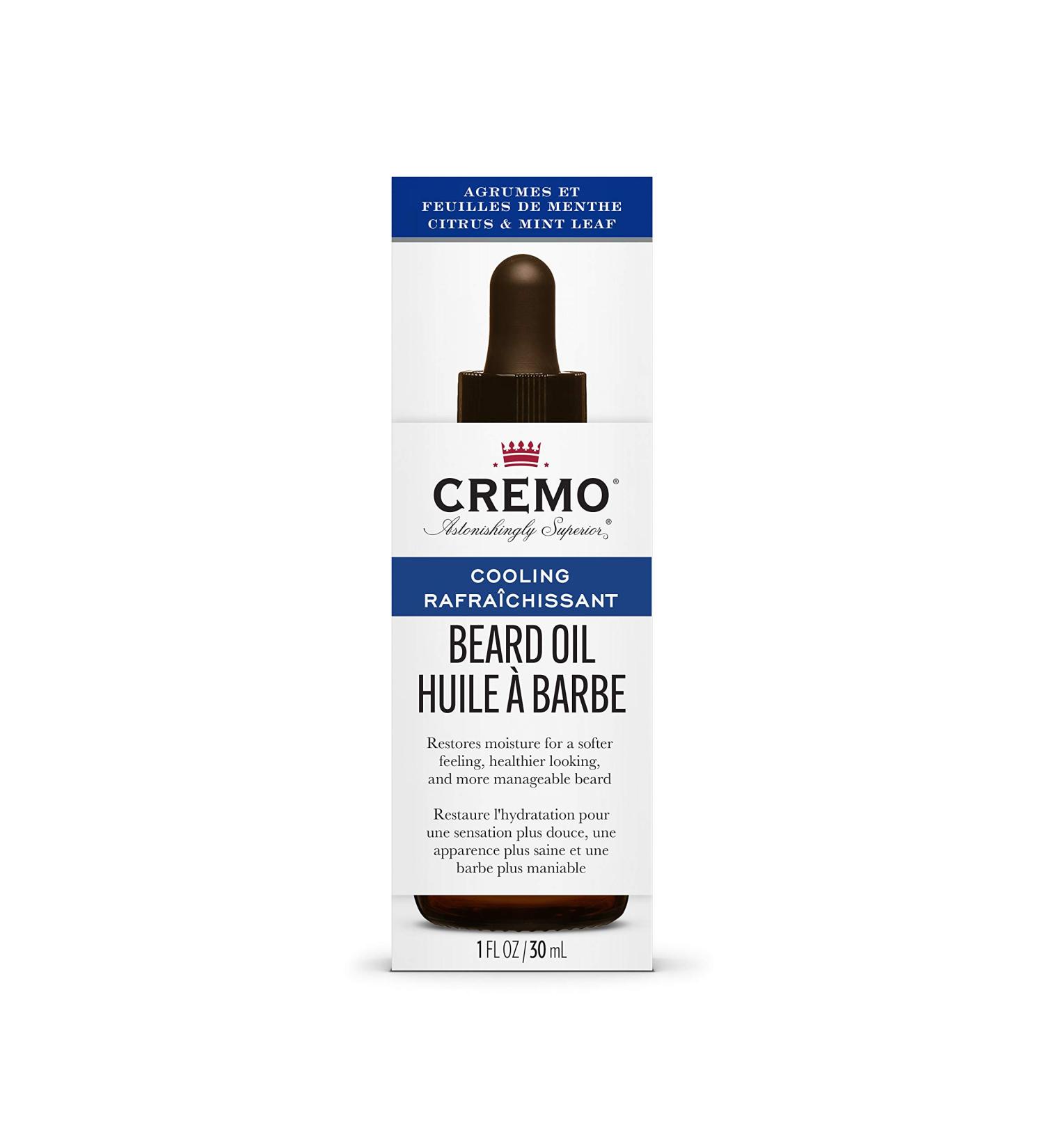 Cremo Revitalizing Beard Oil restores Moisture softens and Reduces Beard Itch for Facial Hair Of All Lengths Citrus Mint 1 Fl Oz 1 Count - Buy Online on GoSupps.com