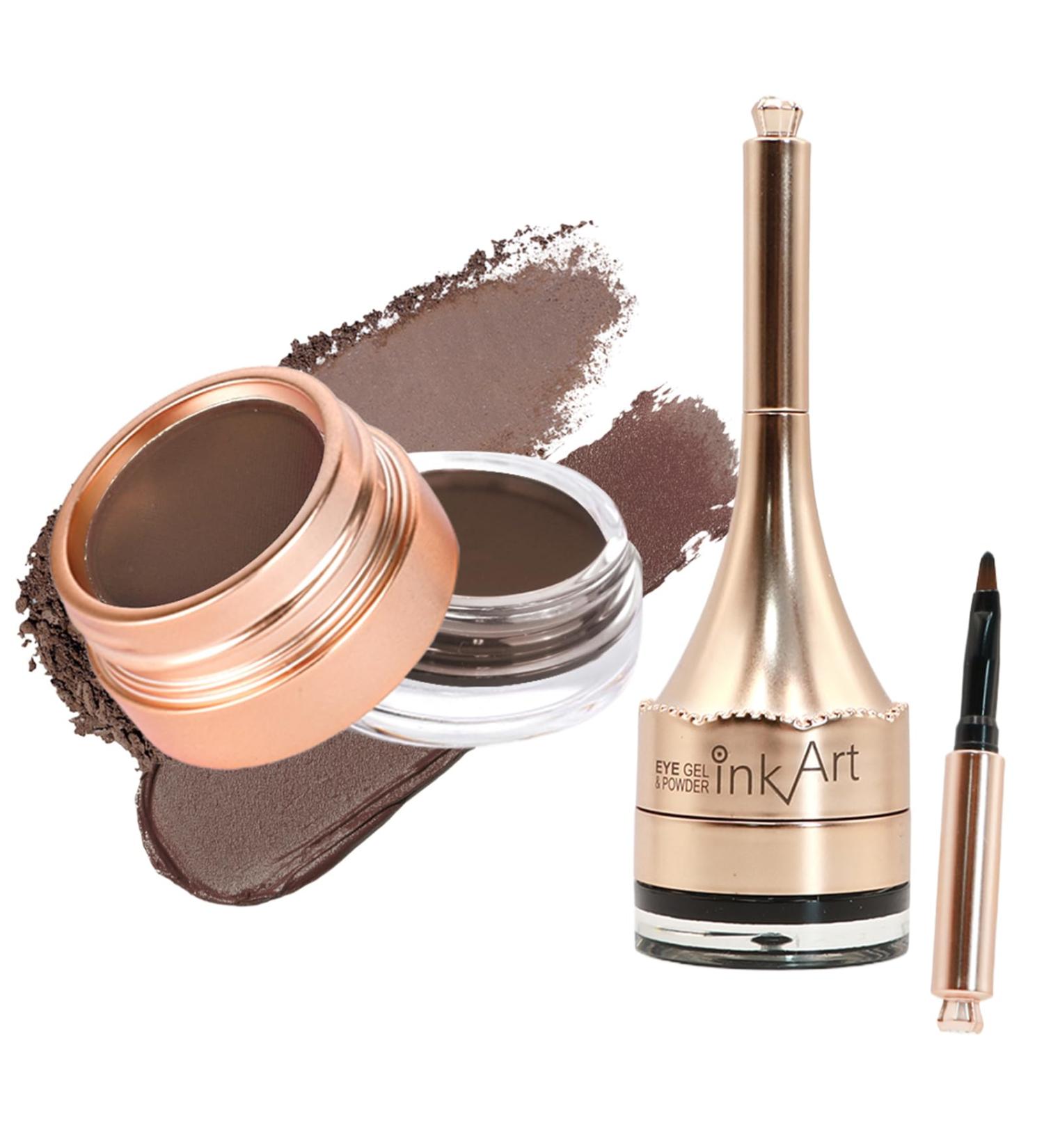 LXZJJM Waterproof 2-in-1 Deluxe Brow Pomade & Eyeliner Gel - Long-lasting Natural Brow Definition Eyebrow & Eyeliner Makeup Set Net content 6.4g/0.23 oz. (02#Brown) - Buy Online on GoSupps.com