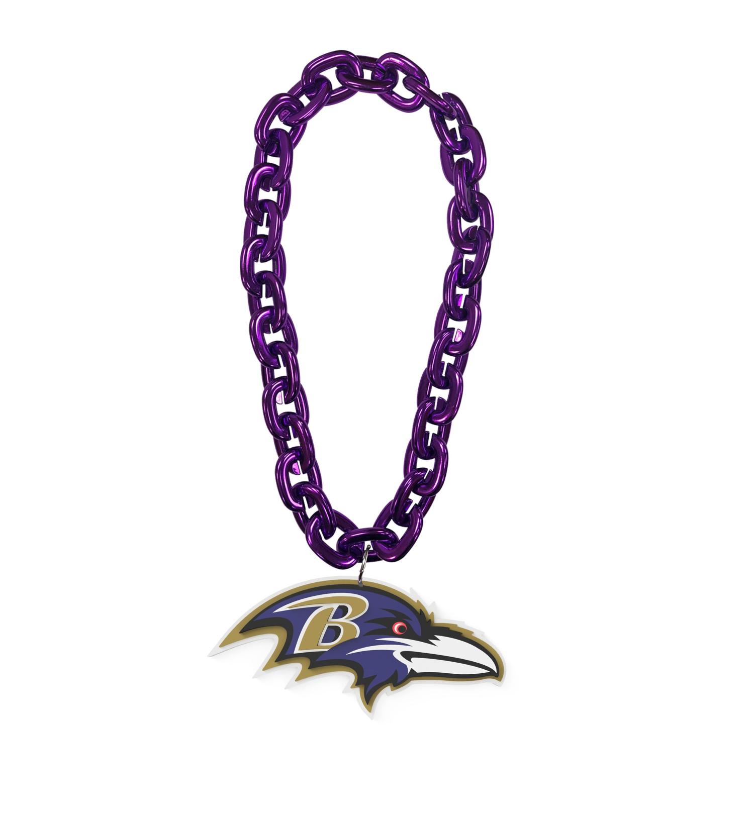 Great Branding NFL Baltimore Ravens FanChain FanFave Chain 3D Big Logo 847624084623