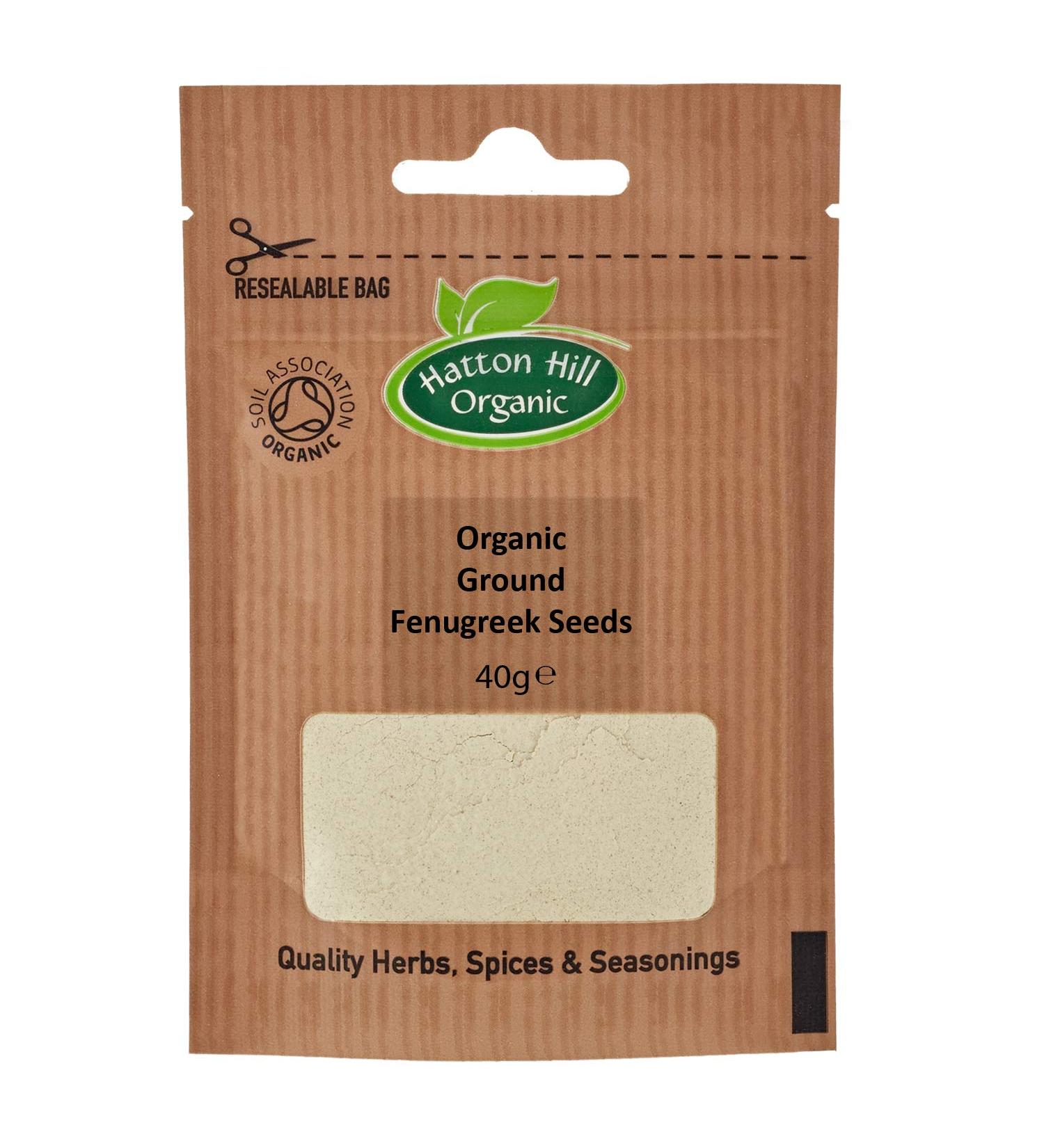 Organic Ground Fenugreek Seeds 40g - Hatton Hill Organic - High Quality Spices - Buy Online on GoSupps.com