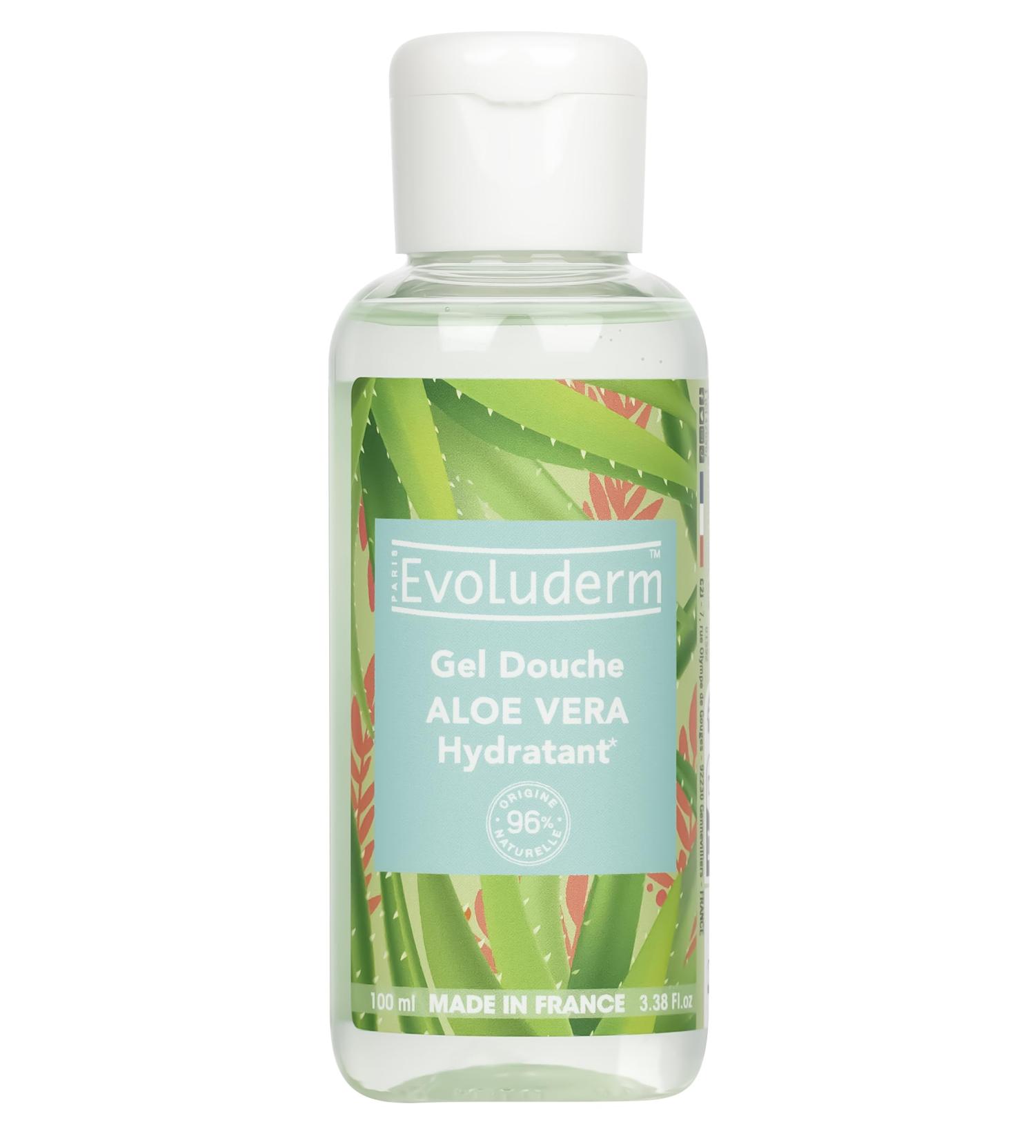  Evoluderm EVOLUDERM Moisturizing Aloe Vera Shower Gel - 100 ml - 96% Natural Origin - Vegan - Made in France - Buy Online on GoSupps.com